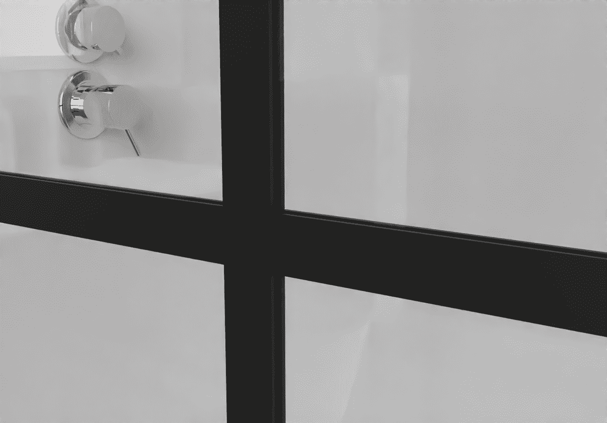 Goodyo 34"W X 72"H Shower Door Walk-in Black Finish