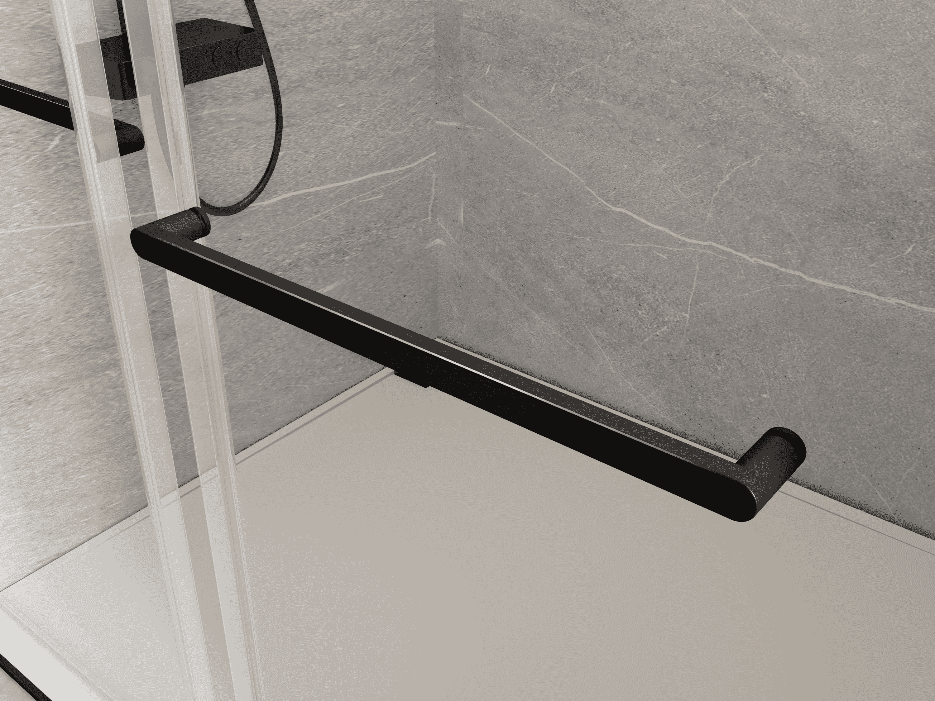 56-60"W x 76"H Double Sliding Frameless Soft-Close Shower Door with Premium 3/8 Inch (10mm) Thick Tampered Glass and Easy-cleaning Coating in Matte Black 23D02-60MB