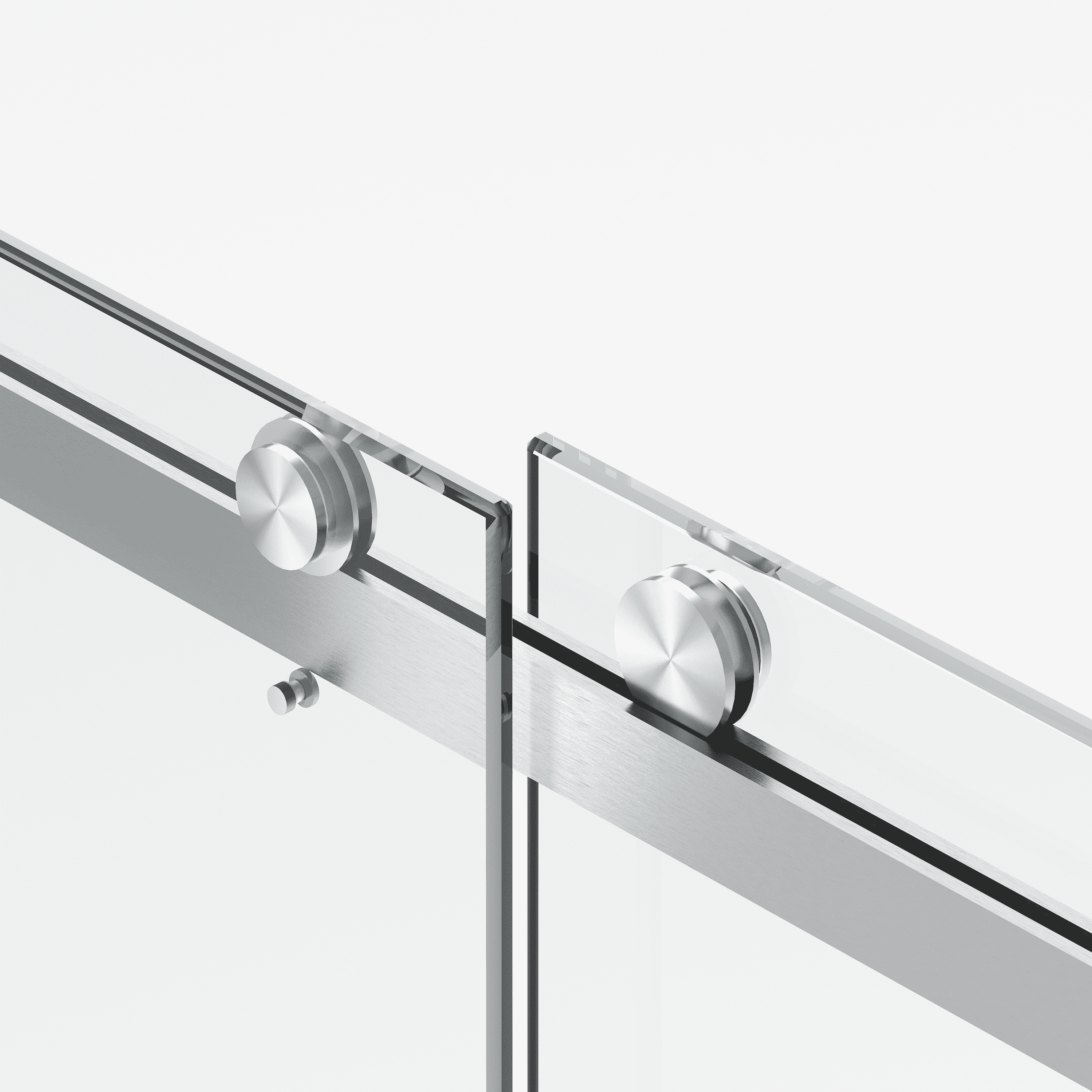 Frameless Double Sliding Glass Shower Doors, 60"W x 76"H with 3/8"(10mm) Clear Tempered Glass, Brushed Nickel Finish