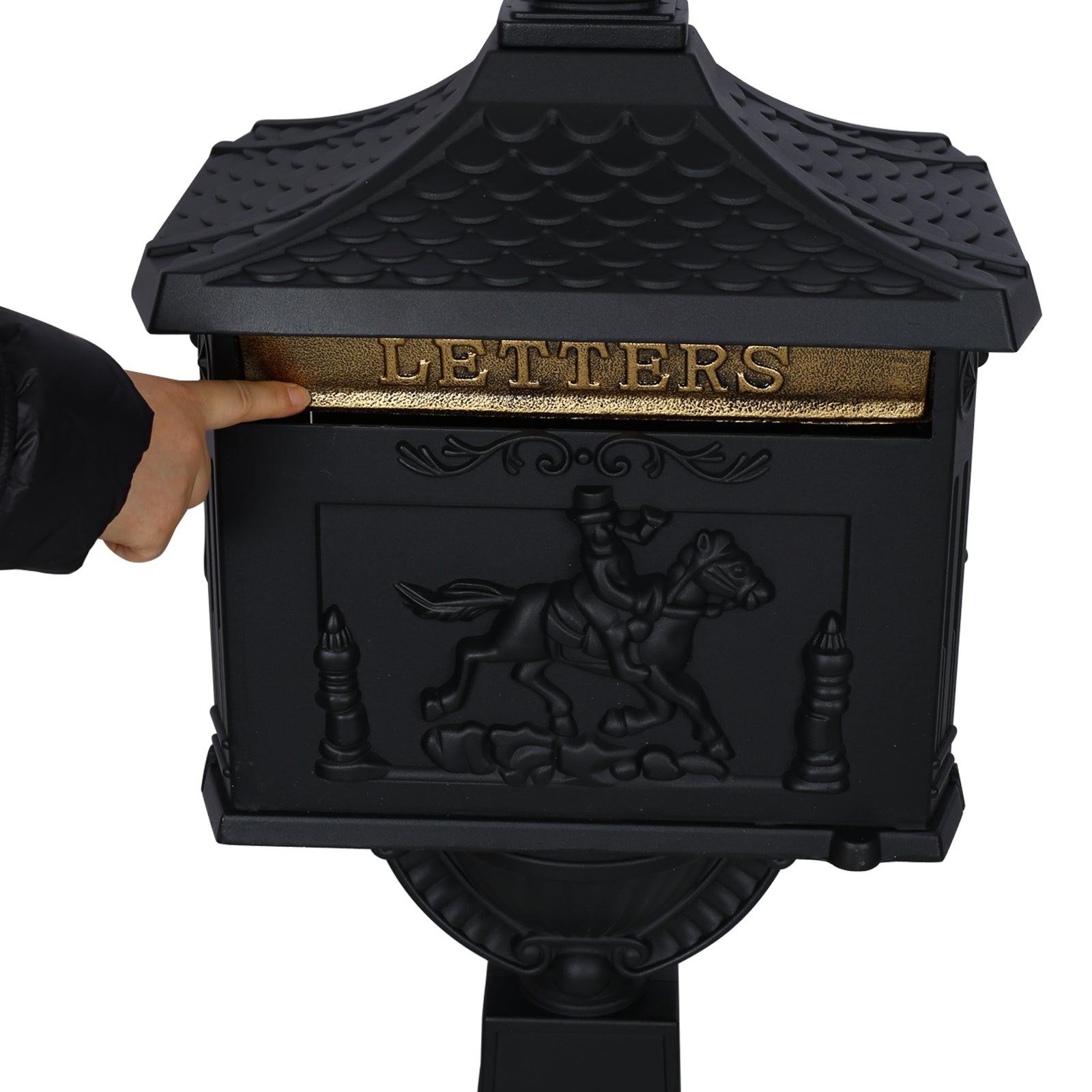 Cast Aluminum Mail Box,Postal Box , Mailbox Color Black