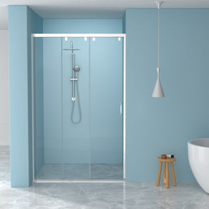 48 x 76 in Triple Bypass Sliding Shower Door - Chrome view 1