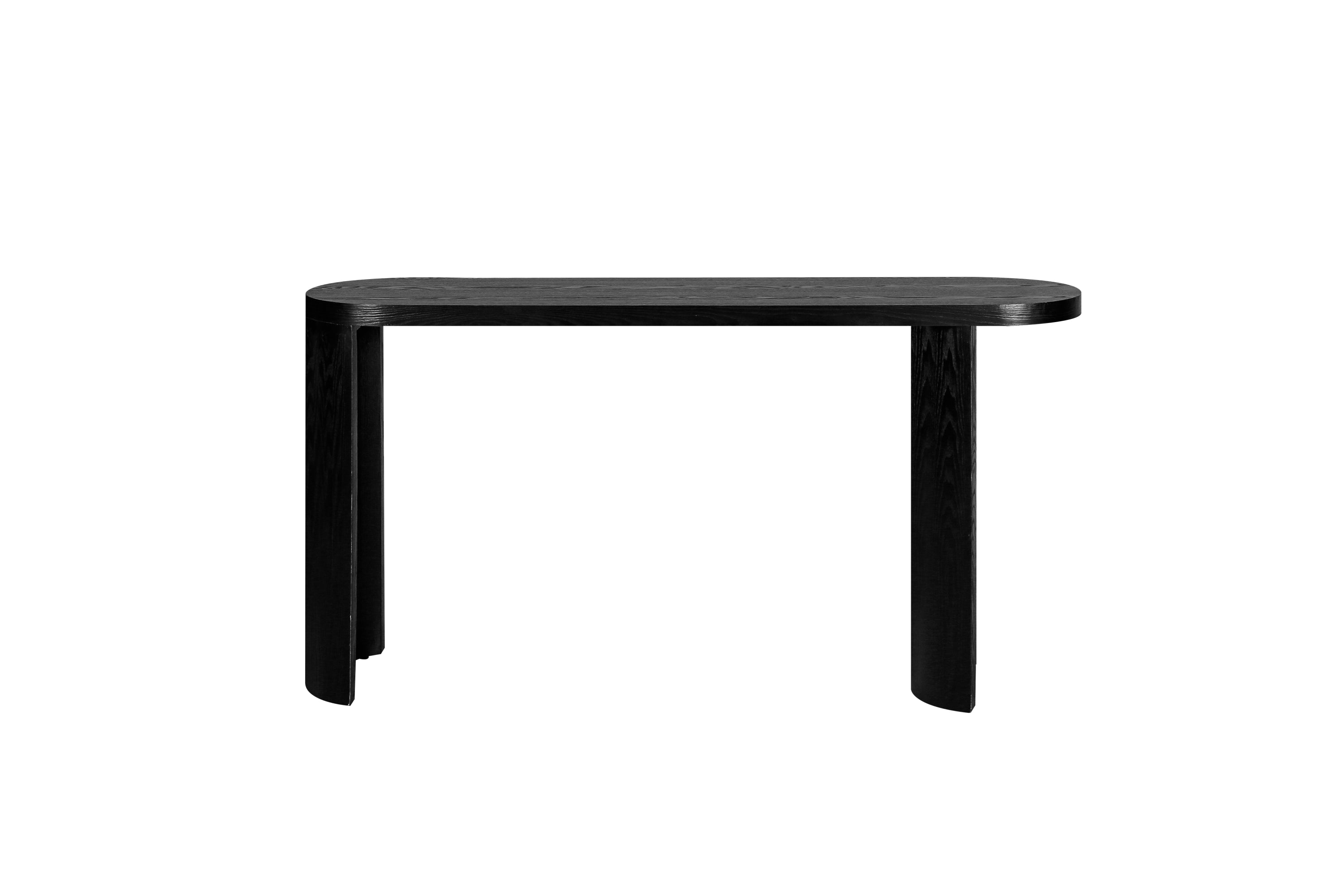 60'' Thick Top Entryway Table, Curved Legs, Support The Installation Of Inward-facing Or Outward-facing for Sofas, Entryway (Black)