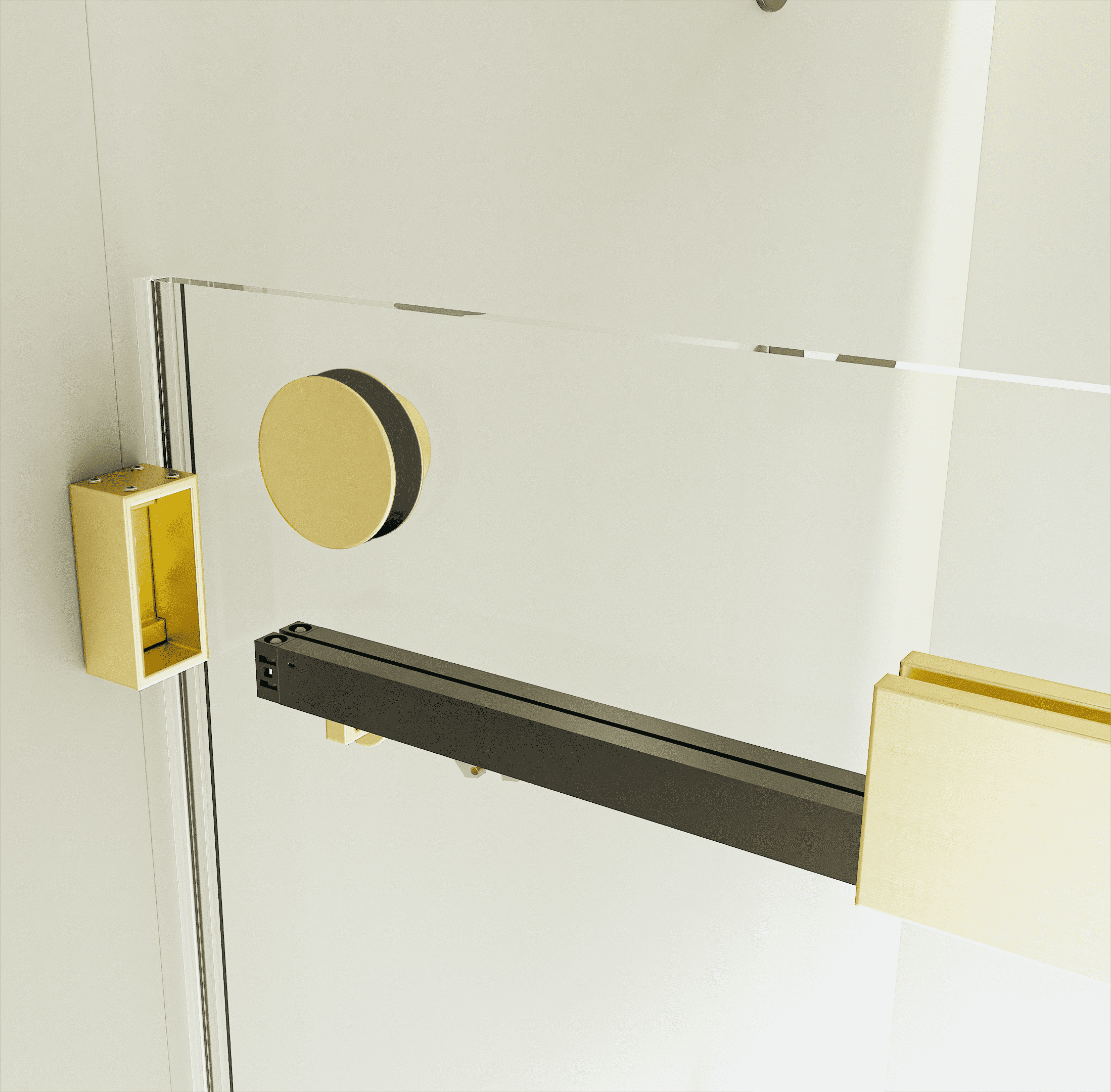 68-72"W x 76"H  Frameless Double Sliding Soft-Close Shower Door, 3/8 inches (10mm) Thick SGCC Tempered Glass Door,  Brushed Gold