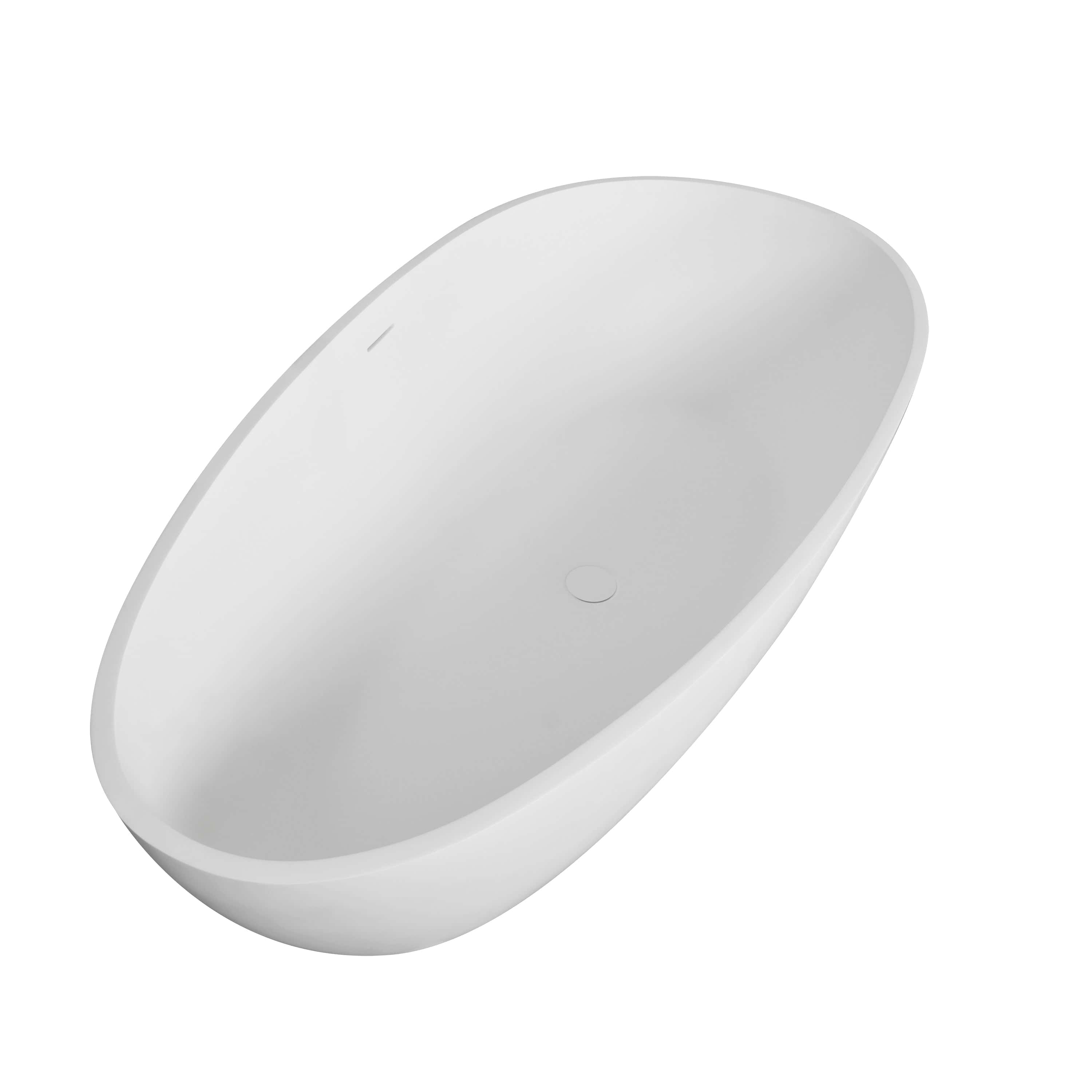 66.9" freestanding solid surface soaking bathtub for bathroom