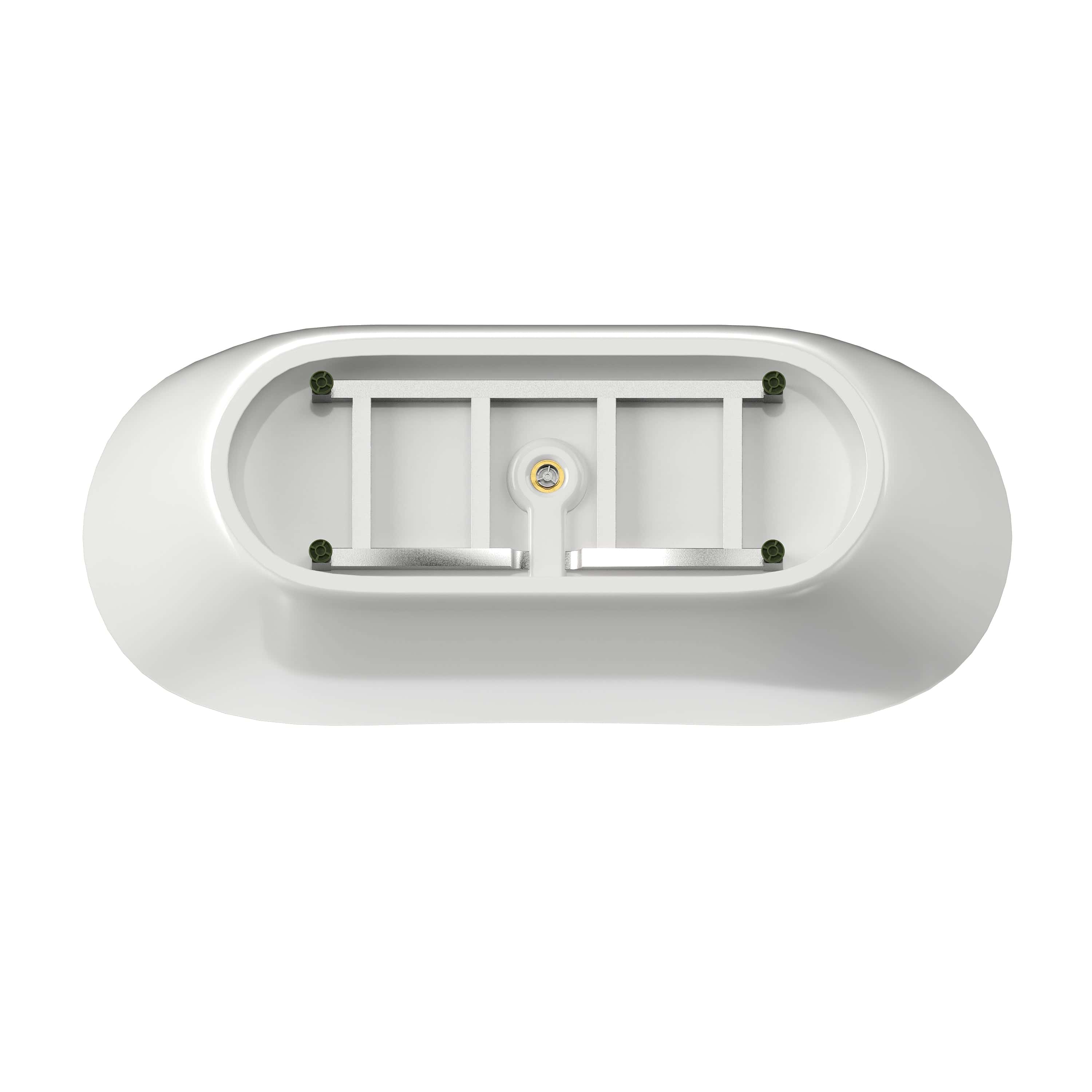 67" Acrylic Freestanding Bathtub-Acrylic Soaking Tubs, White Bathtub, Oval Shape  Freestanding Bathtub With Chrome Overflow and Pop Up Drain