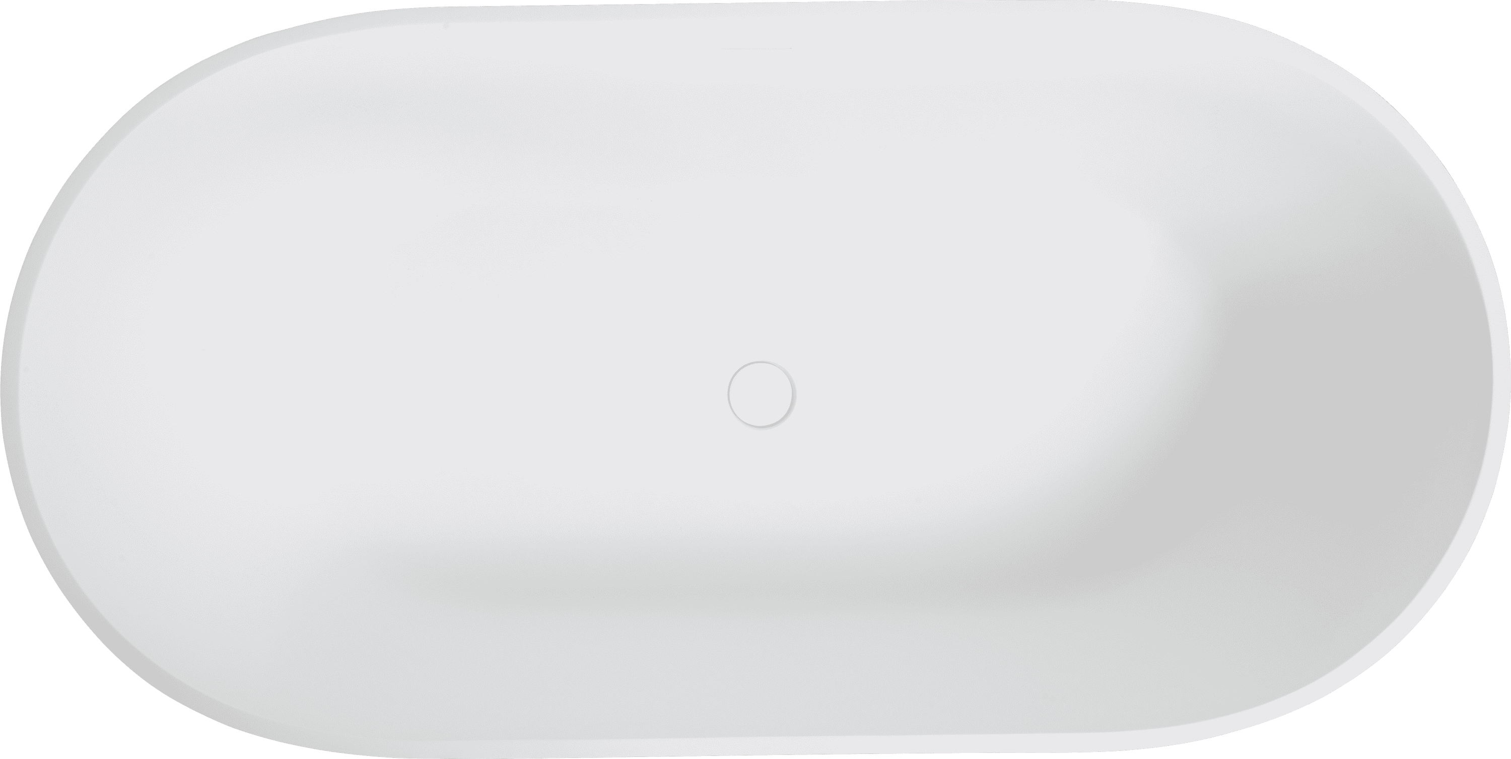 59" Freestanding Solid Surface Bathtub, Luxury Engineered Stone Resin Freestanding Soaking Bathtub with Overflow and Pop-up Drain for Contemporary Bathroom, Matte White 24S03-59MW