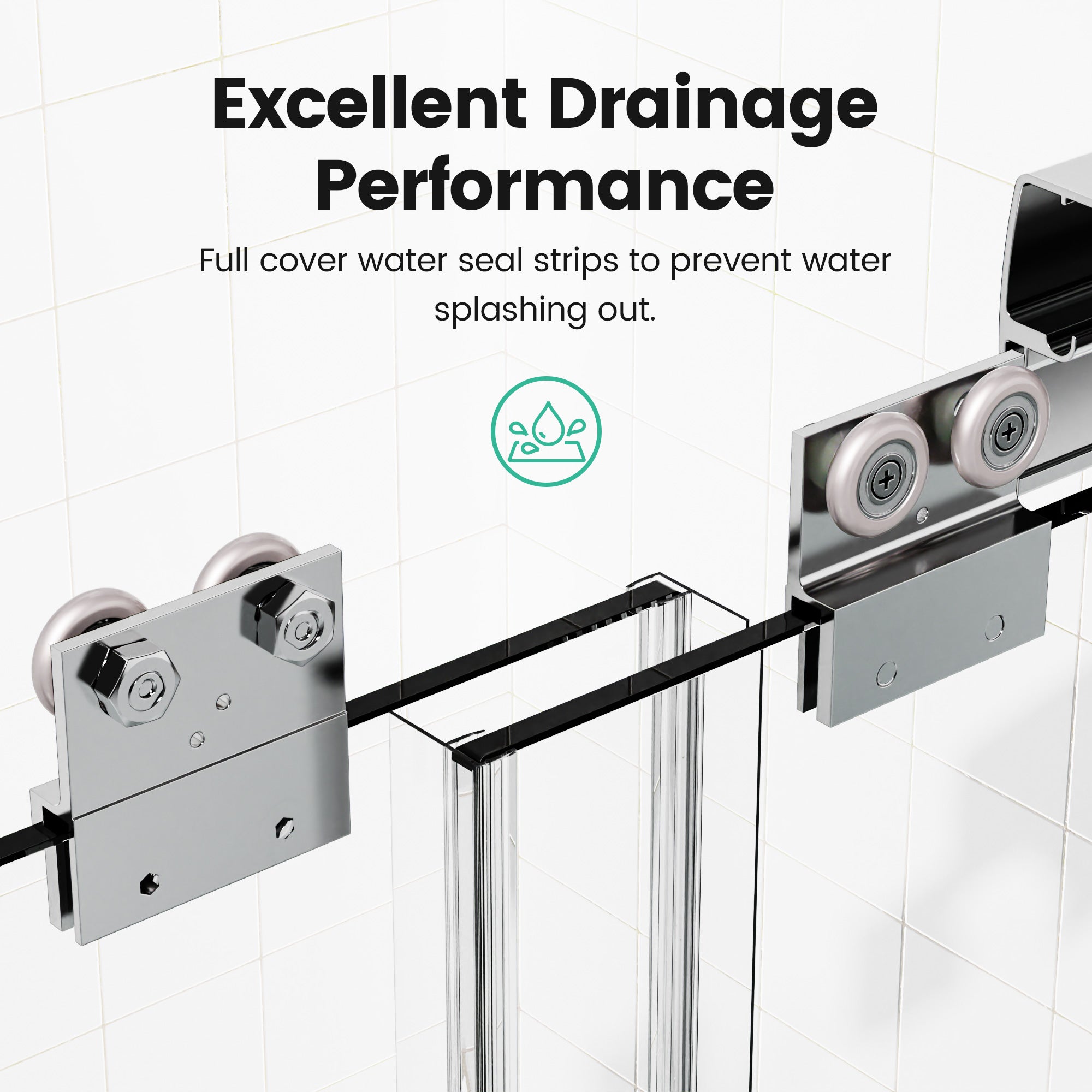 56-60 x 72 in shower door dimension detail