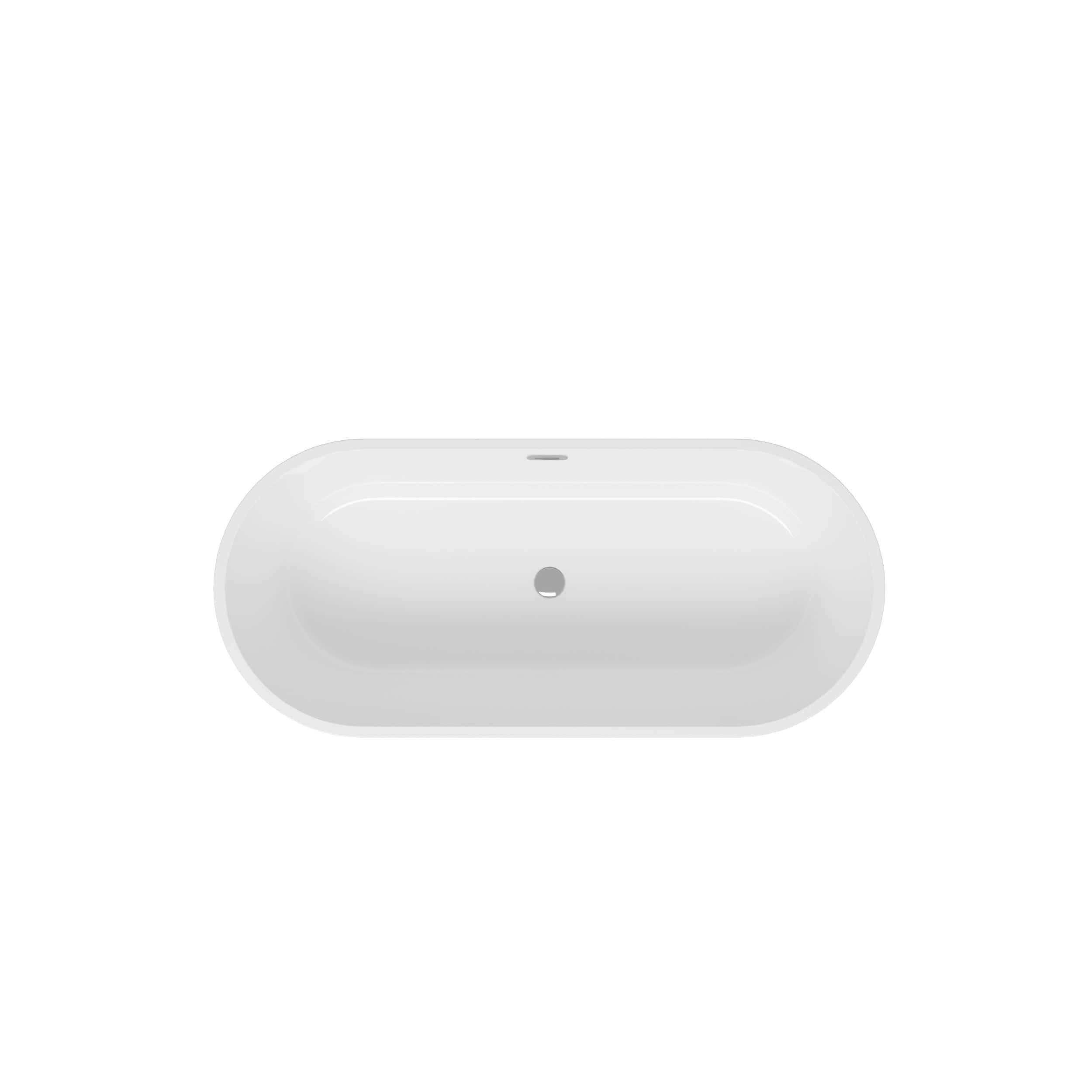 67" Acrylic Freestanding Bathtub, Modern & Contemporary Design Soaking Tub with Toe-tap Drain in Chrome and Classic Slotted Overflow, Glossy White, cUPC Certified, 02136