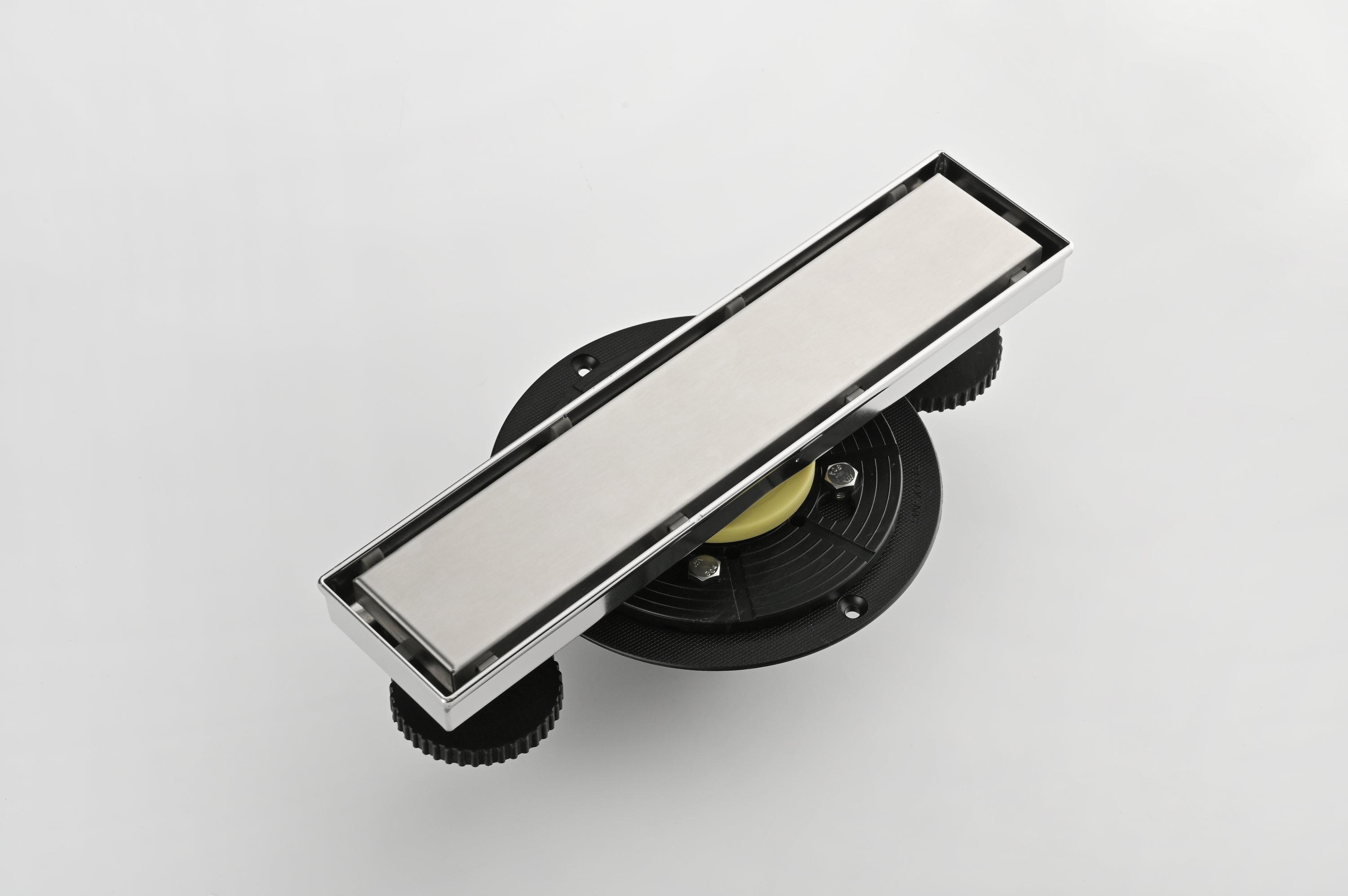 12 Inches Linear Shower Drain, Included Hair Strainer and Leveling Feet, Flange