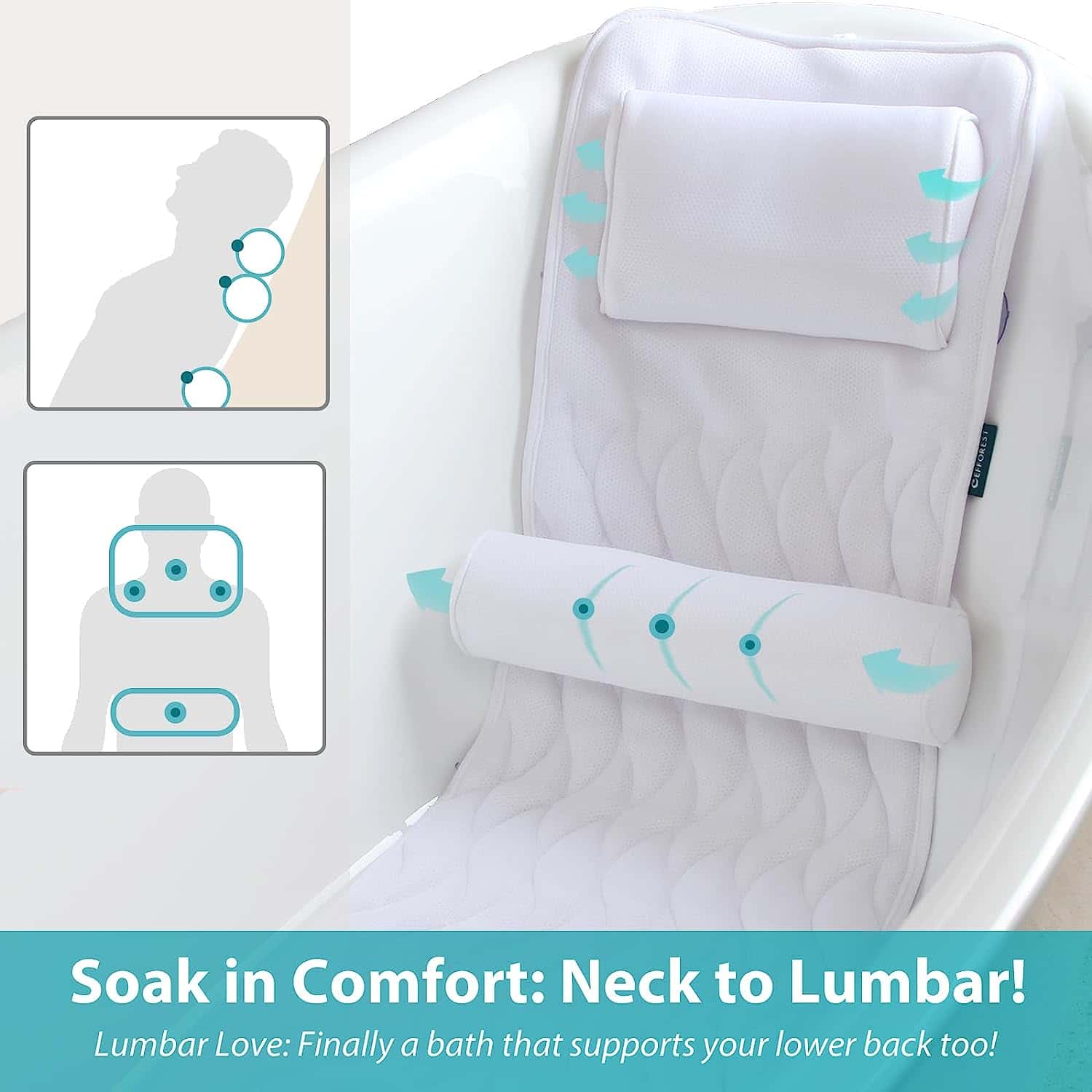 Efforest Full Body Bath Tub Pillow