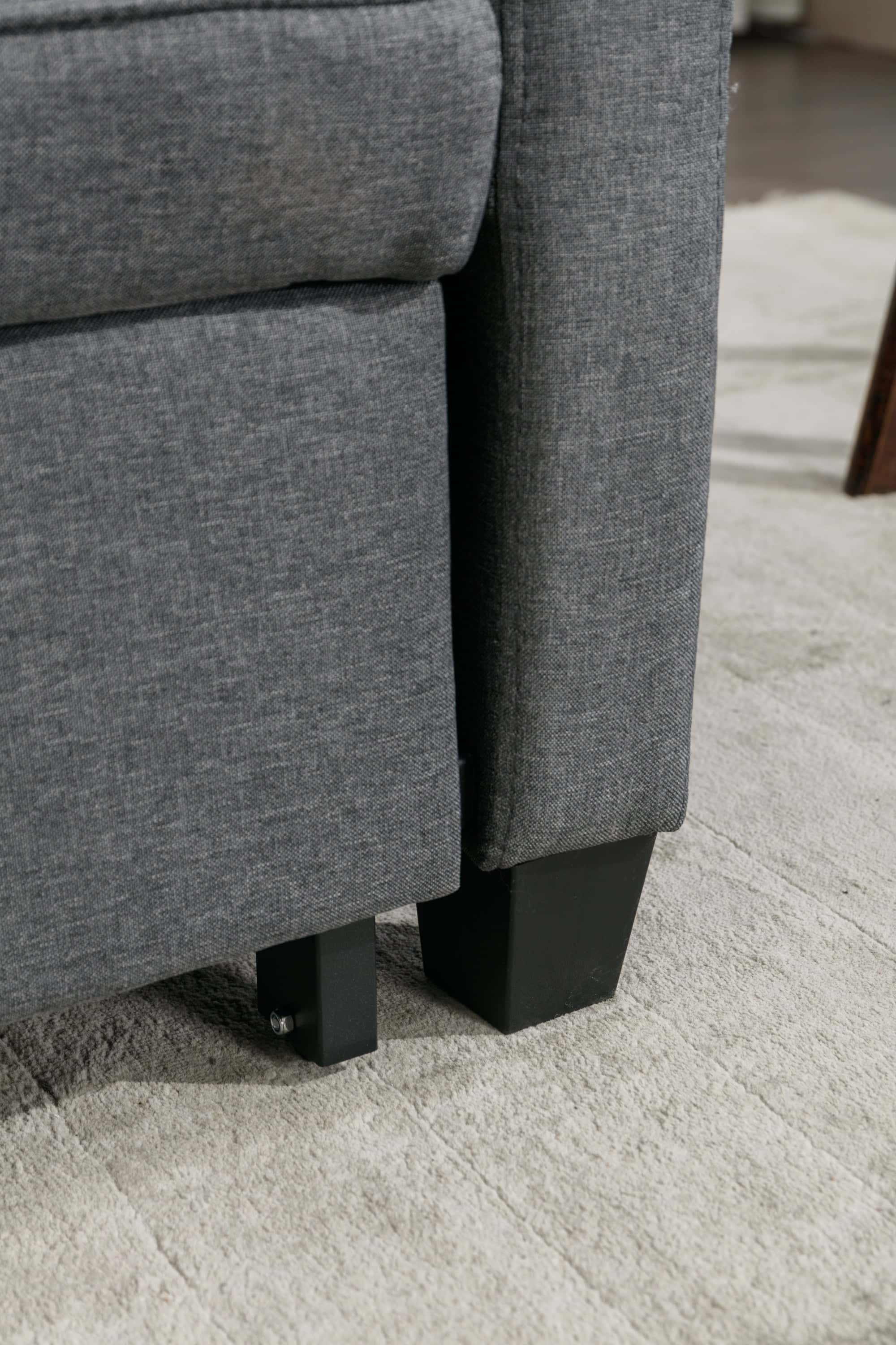 Futon Chair Bed Convertible Chair 3-in-1 Pull Out Sleeper Chair Beds with USB Ports,Wear-resistant and Anti-scratch, Armchair Bed Sleeper for Living Room (Dark Grey Linen)