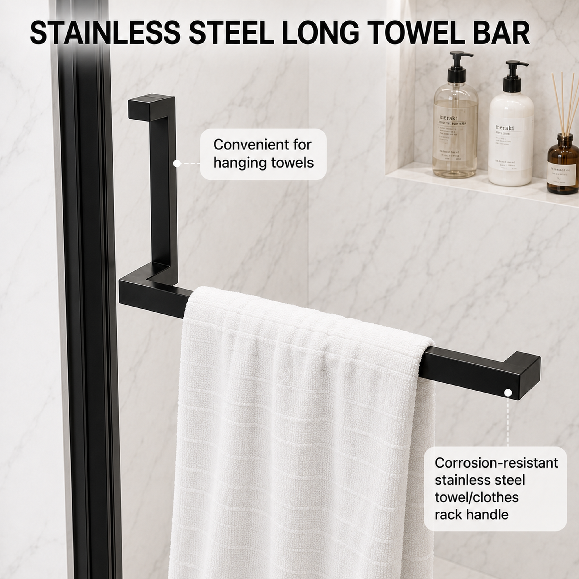 32-35 x 72 in Semi-Frameless Pivot Shower Door - 32-33.2 x 72 in / Matte Black view 5
