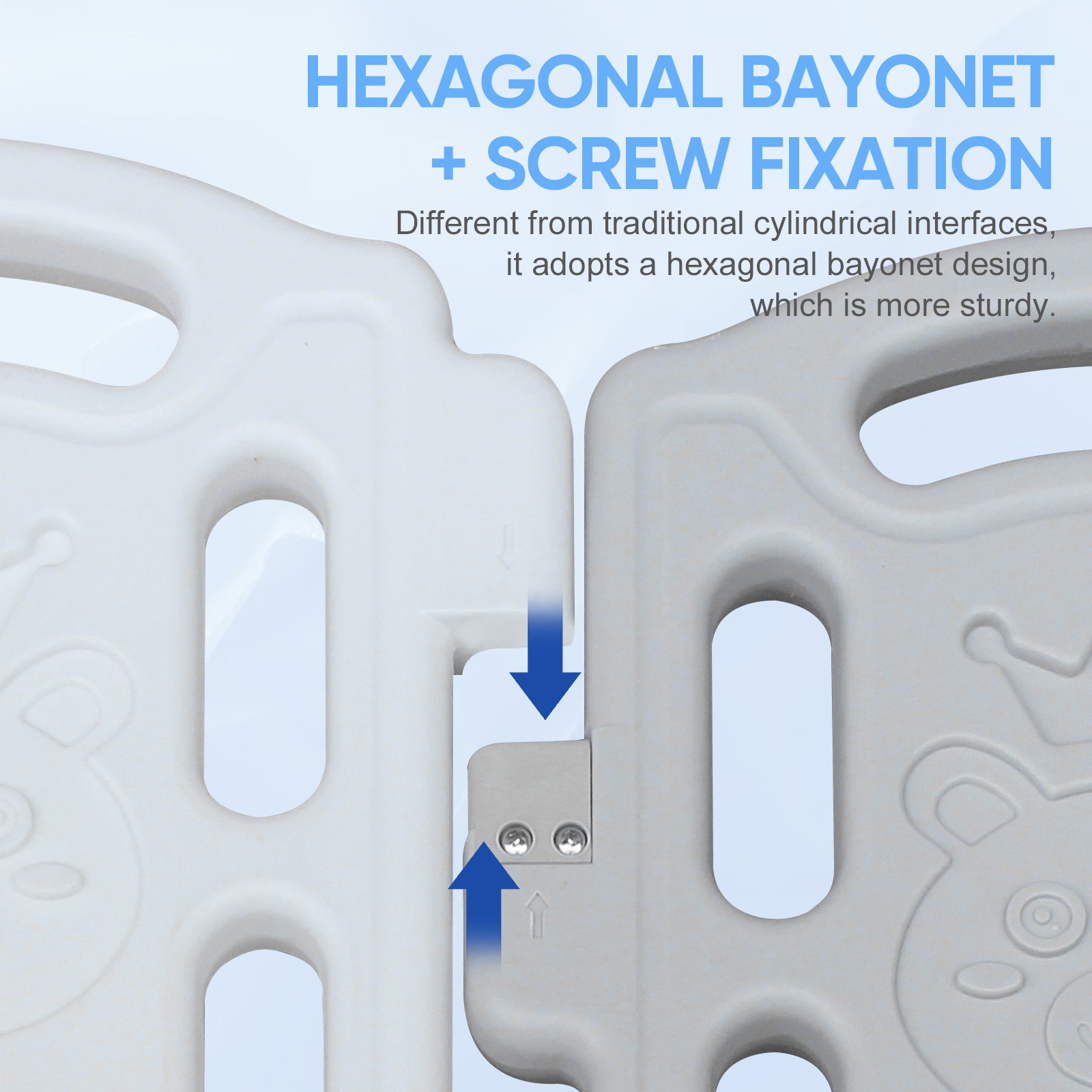 66" * 66" Baby Playard Playpen Indoor Plastic Material Fence Baby Fence Pet Fence 16+2 Combination