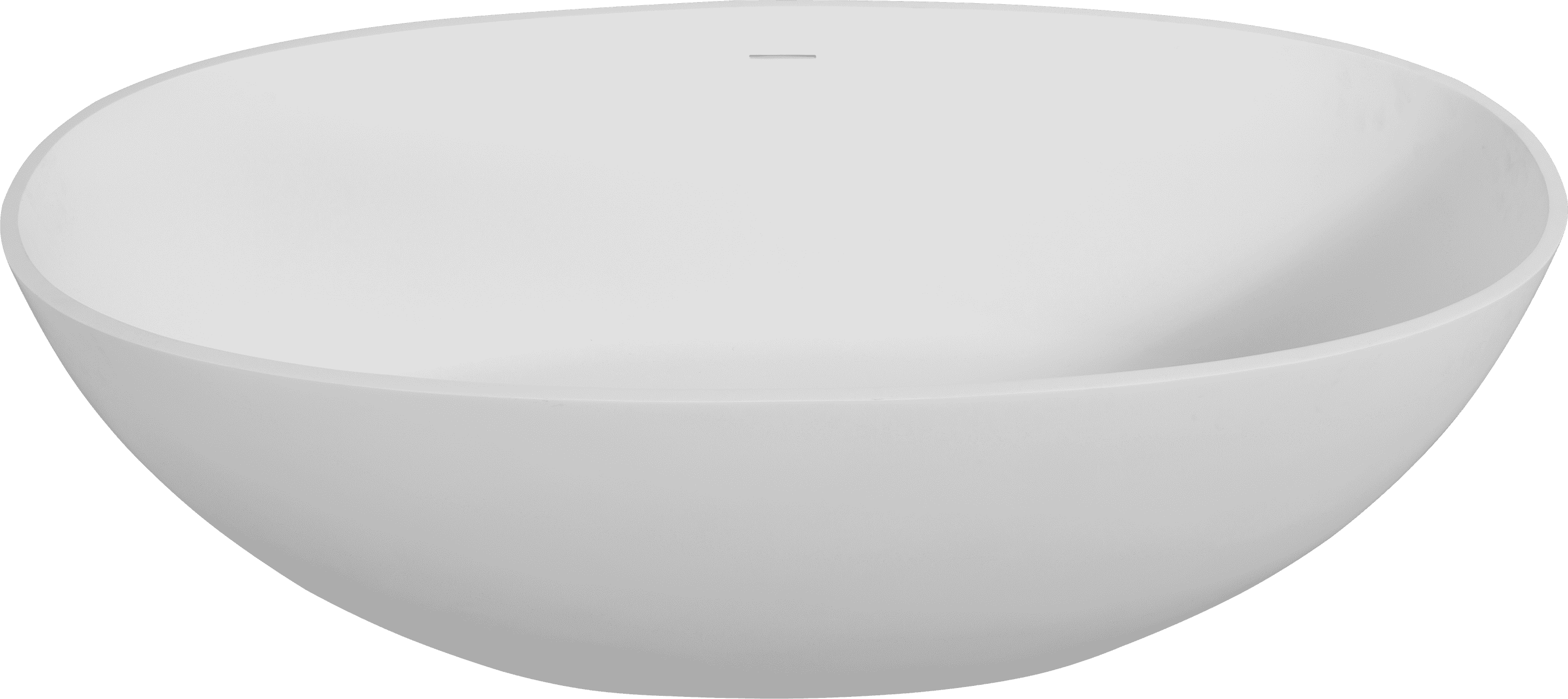 65" Luxury Handcrafted Stone Resin Freestanding Soaking Bathtub with Overflow in Matte White, cUPC Certified - 24S06-65MW