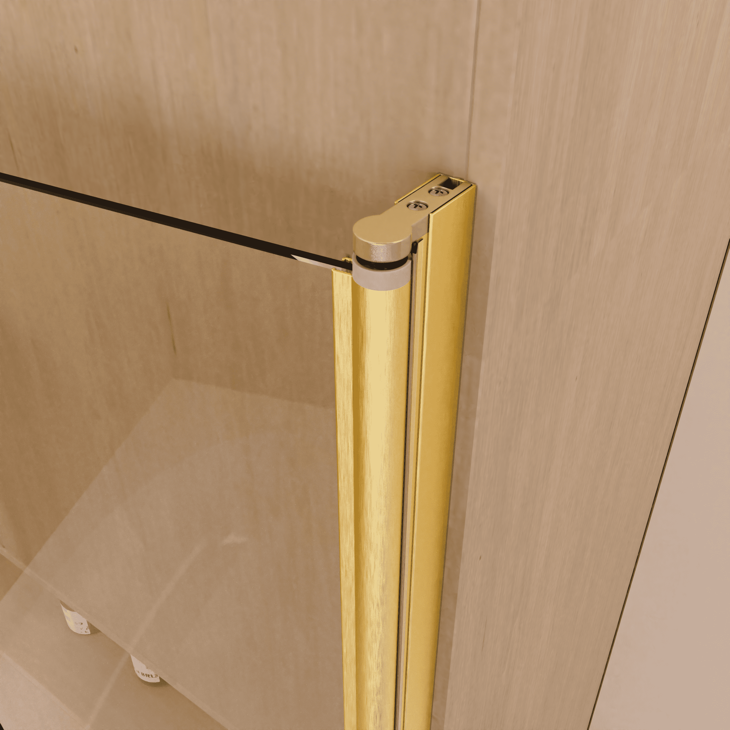 34" W x 58" H Frameless Folding Pivot Bathtub Door, 1/4" (6mm) Thick SGCC Clear Tempered Glass