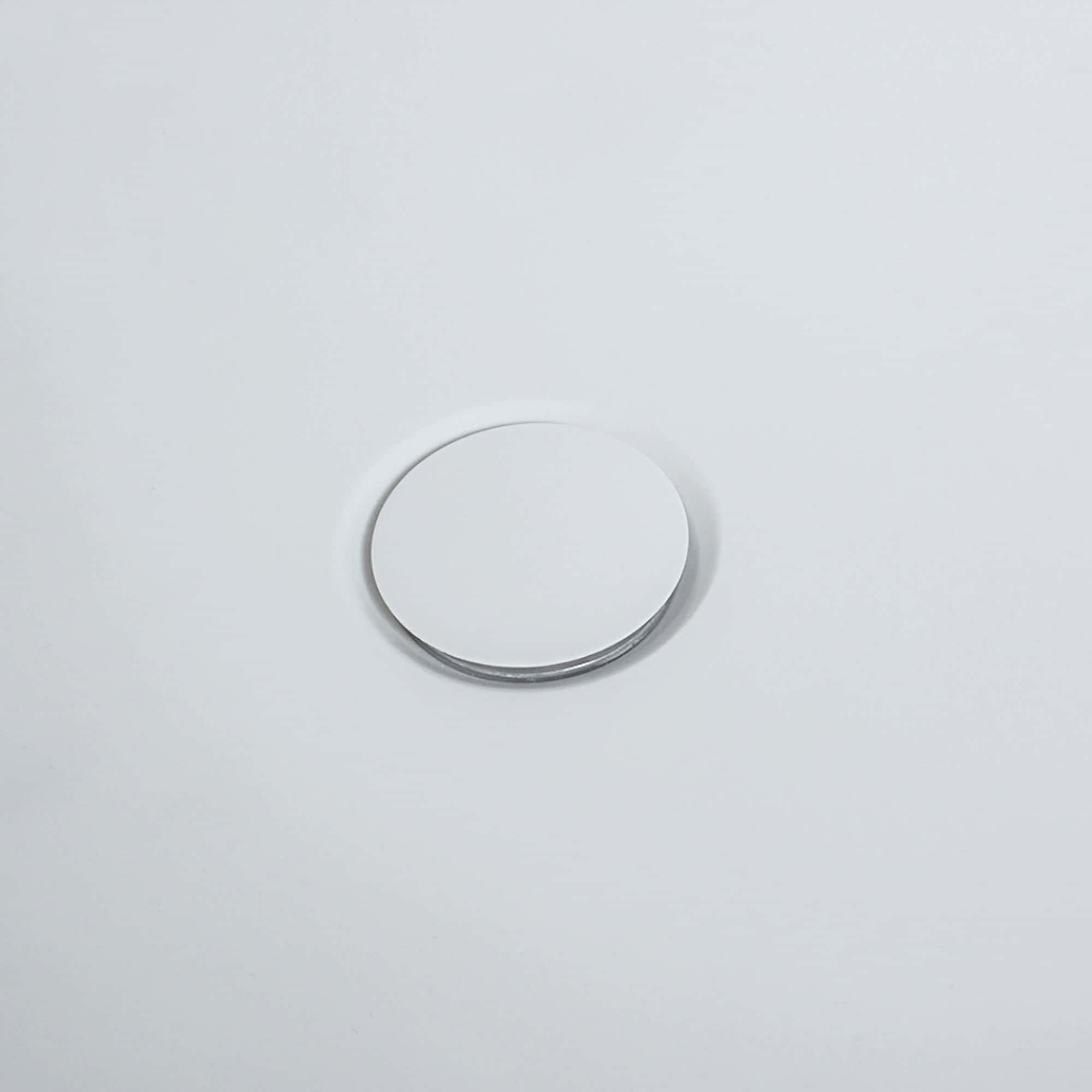 59" Freestanding Solid Surface Bathtub, Luxury Handcrafted Stone Resin Freestanding Soaking Bathtub with Overflow and Pop-up Drain, Matte White 24S02-59MW