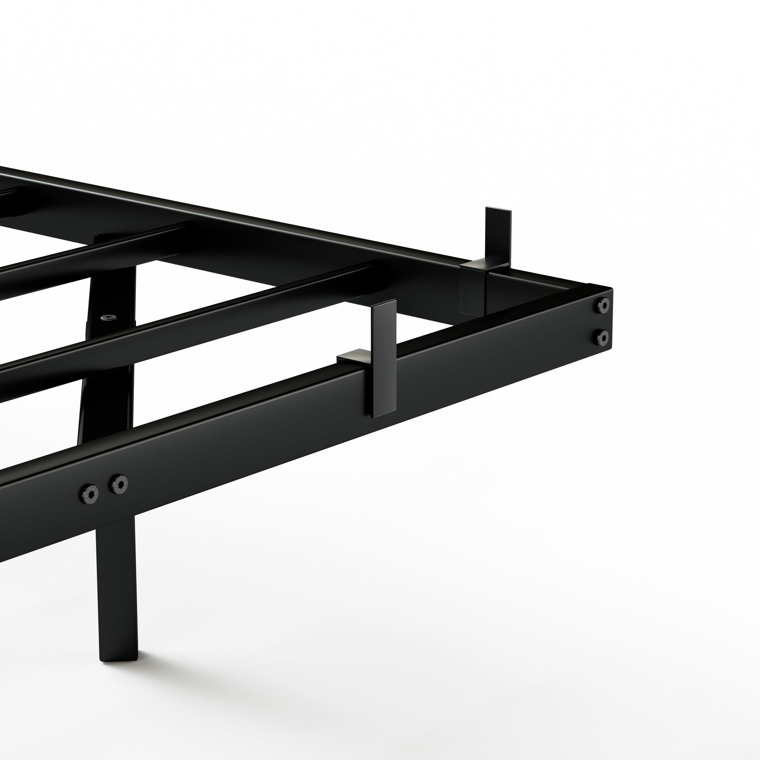 Floating Bed Frame King Size with LED Lights & charging station, Metal Platform Queen Bed, 79.9'' L x 76.2'' W x 7.9'' H.