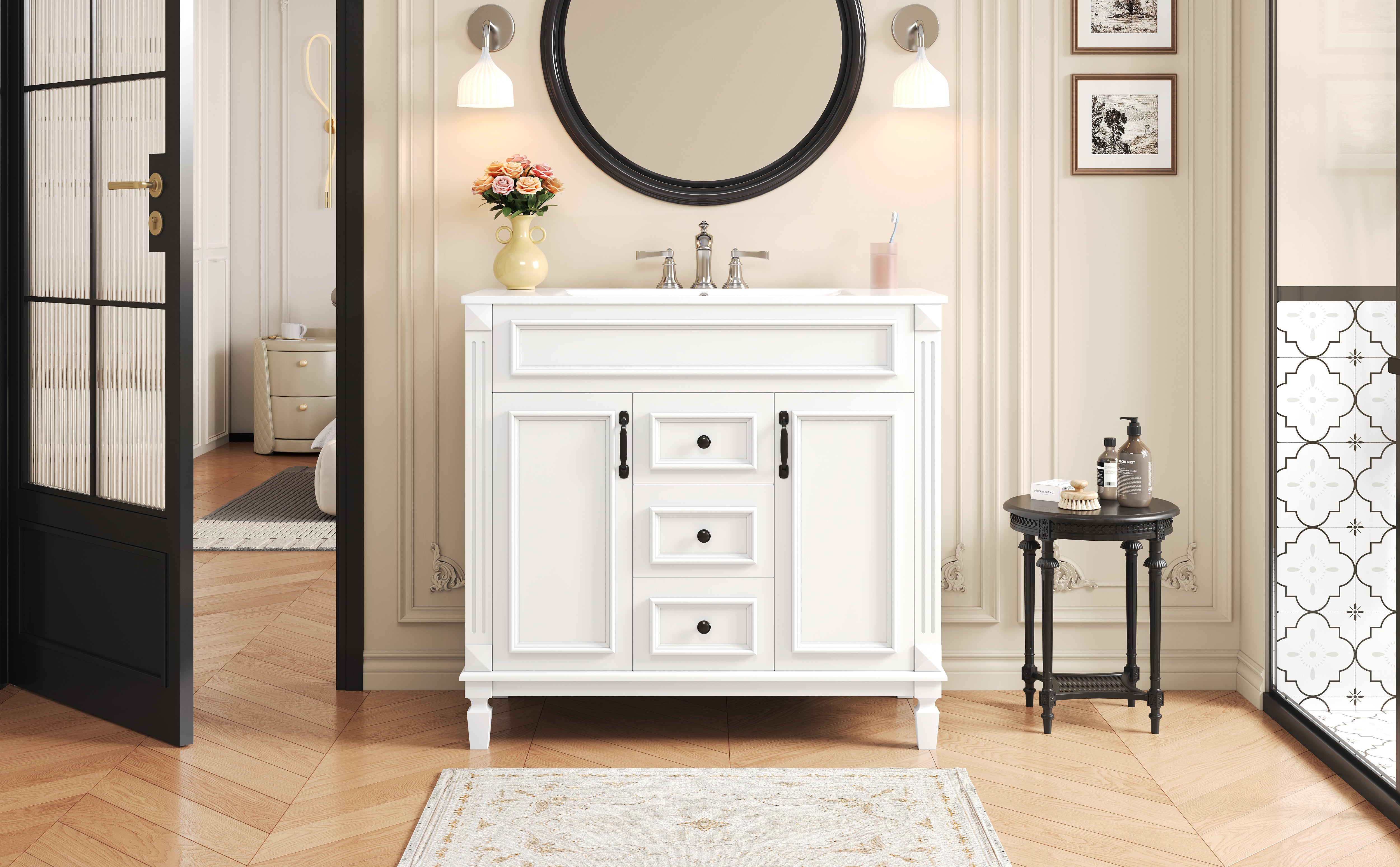 36 in. Modern Single-Sink Bathroom Vanity with Top Sink — supplier product image 16
