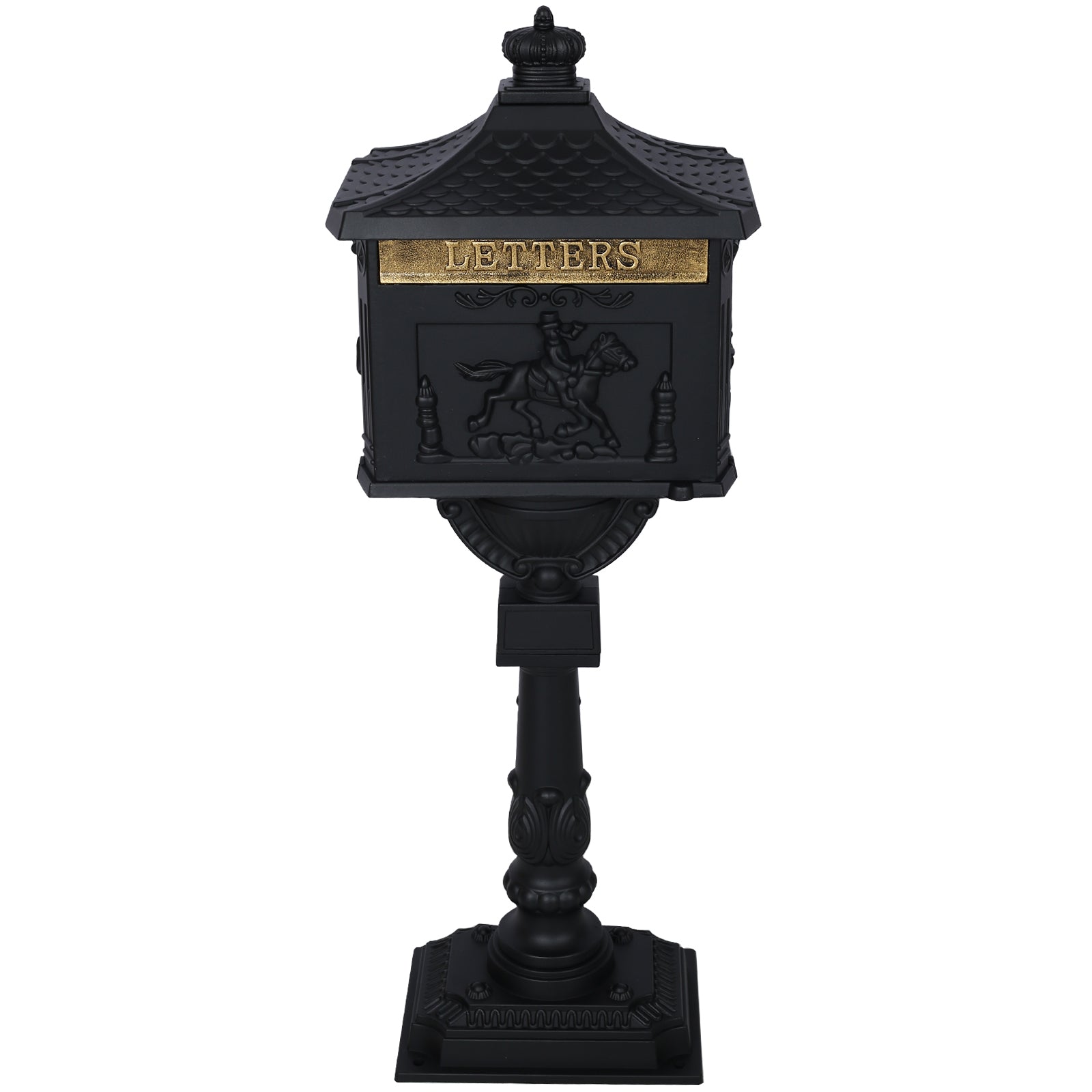 Cast Aluminum Mail Box,Postal Box , Mailbox Color Black