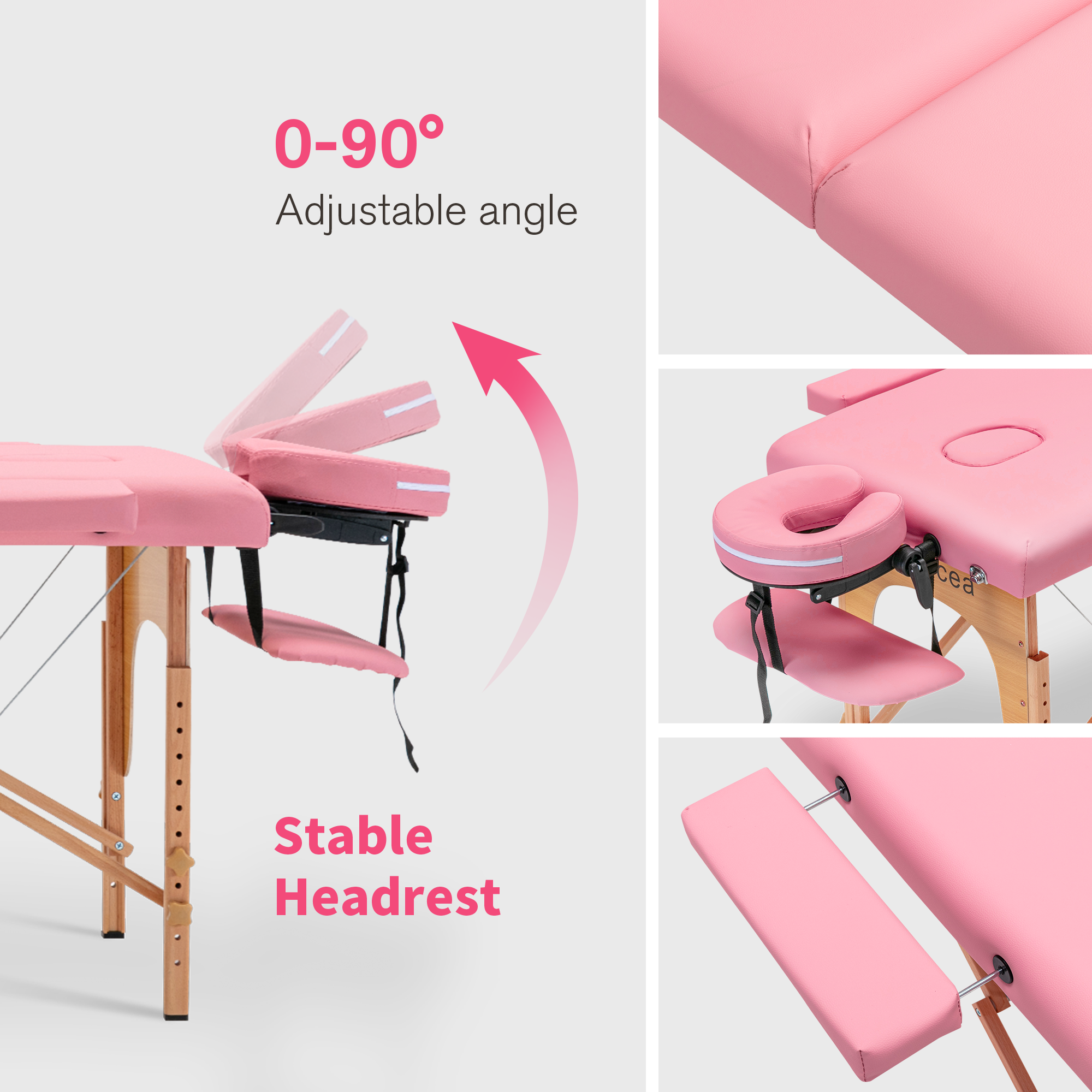 Massage Table Portable Massage Bed Lash Bed with Carrying Case SPA Table Height Adjustable, Salon Bed Face Cradle Bed