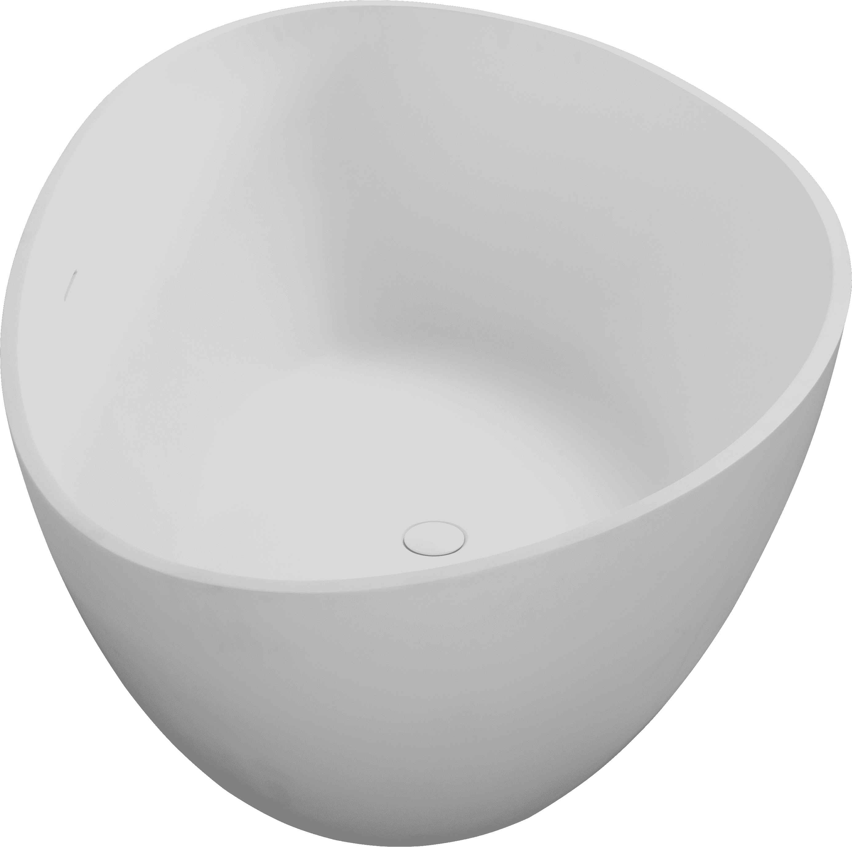 63" Luxury Handcrafted Stone Resin Freestanding Soaking Bathtub with Overflow in Matte White, cUPC Certified - 24S05-63MW