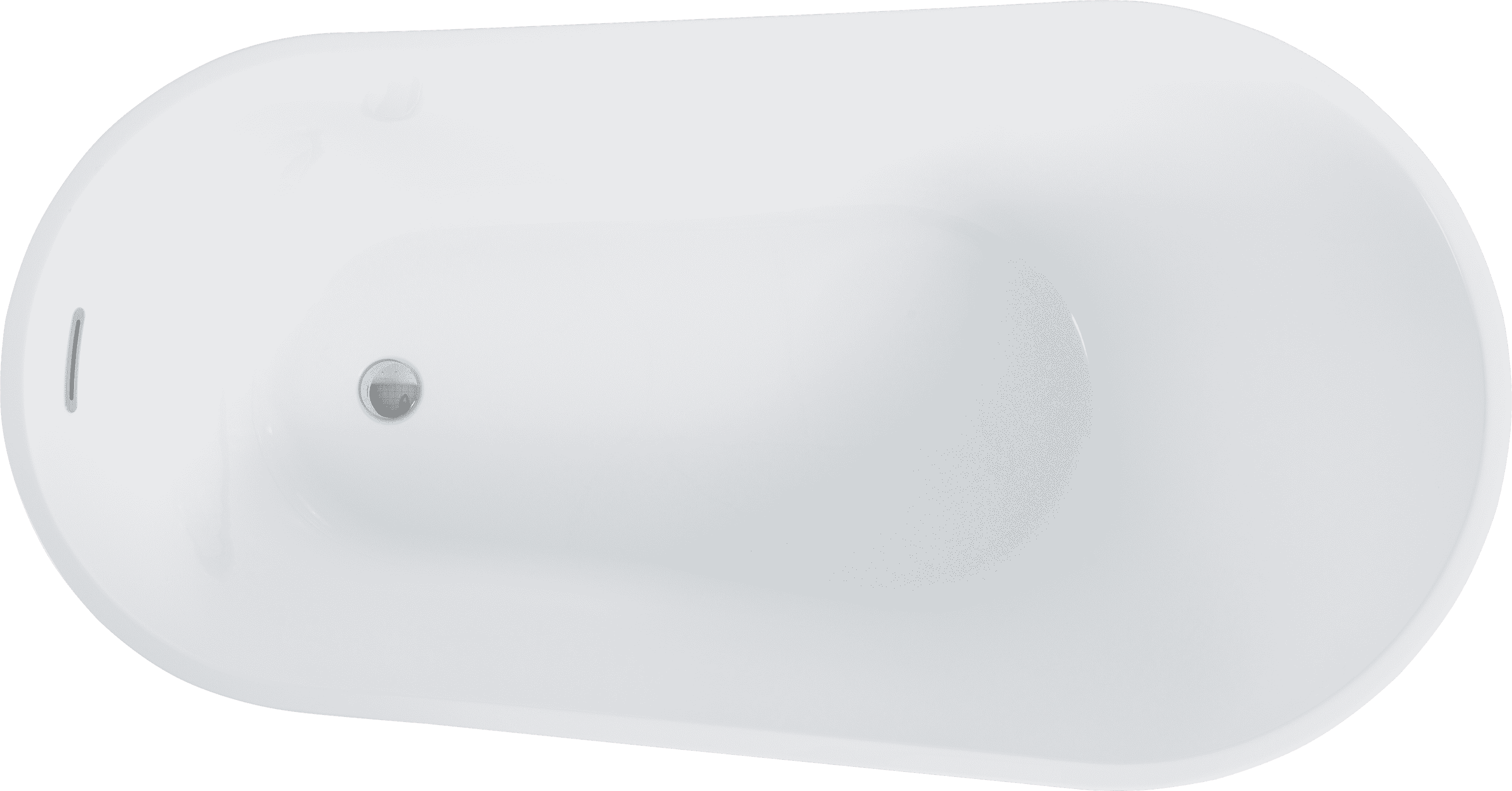 63" Acrylic Freestanding Bathtub, Contemporary Soaking Tub with Chrome Overflow and Drain, High-Gloss White Finish, cUPC Certified, 22A04-63