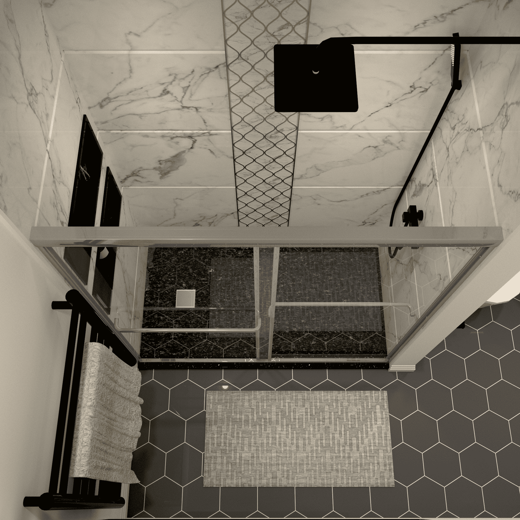 SHOWER DOORS 48"W X 70"H