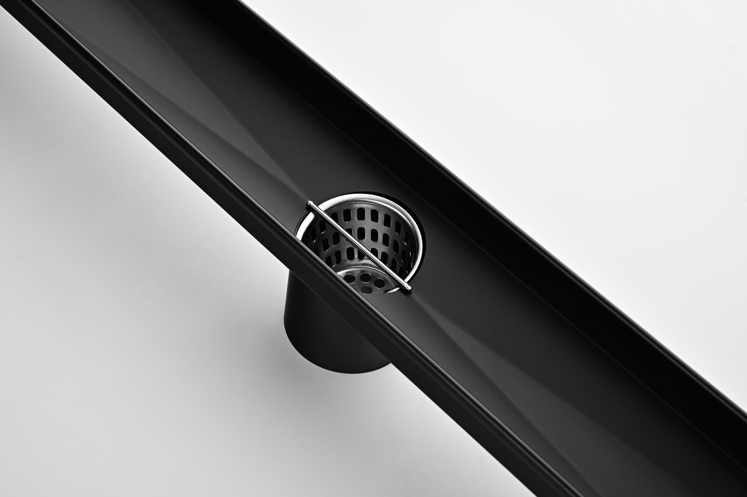 24 Inches Linear Shower Drain with Removable Cover, 304 Stainless Shower Drain Included Hair Strainer and Leveling Feet