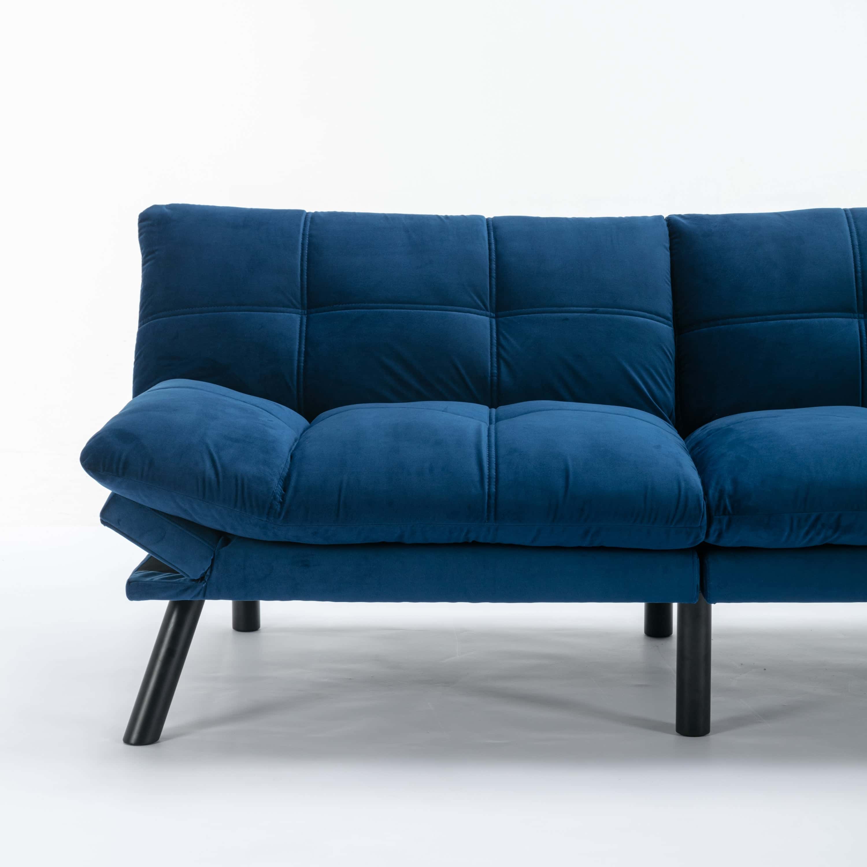 Navy Blue Convertible Folding Modern sofa Bed