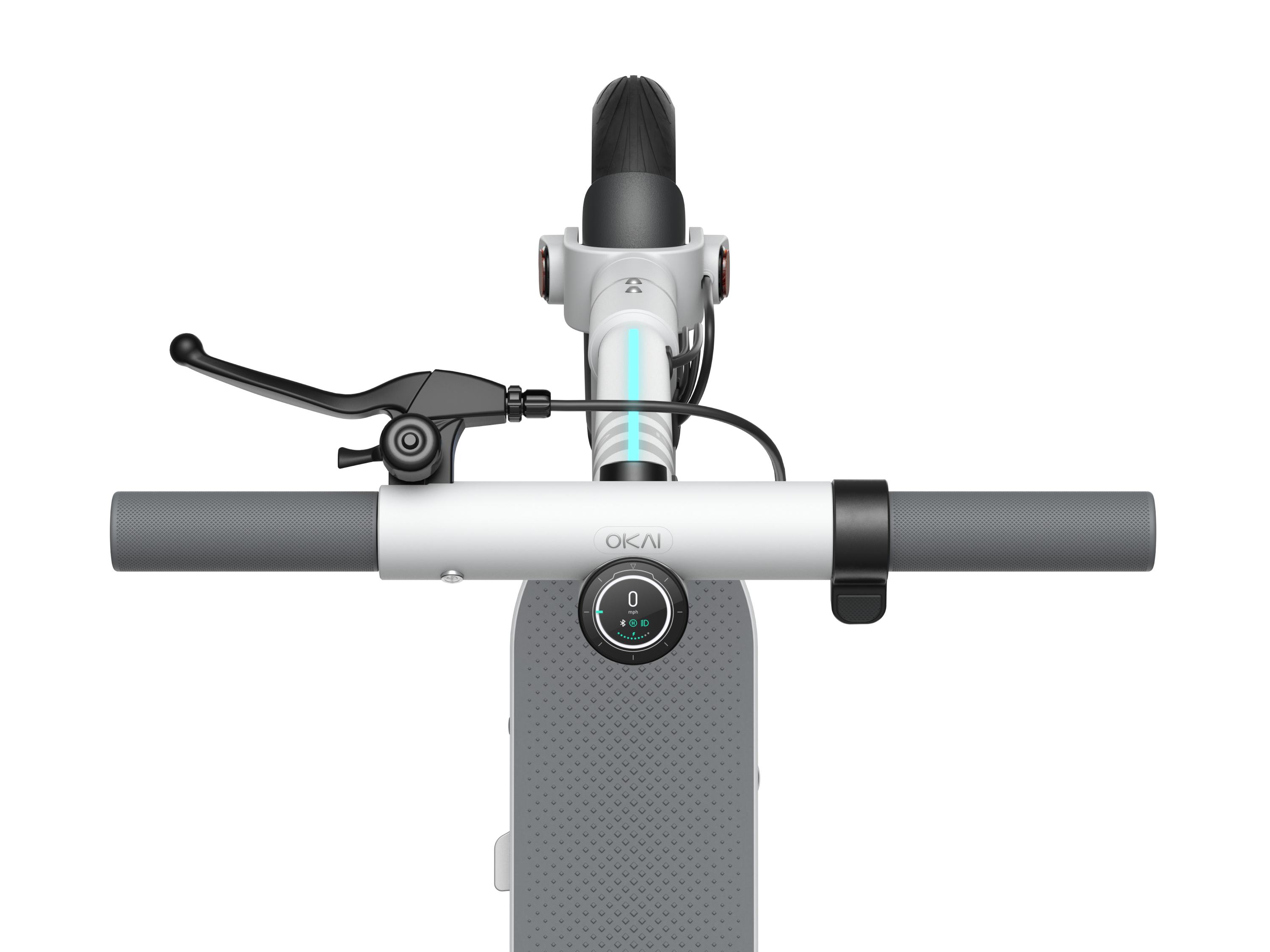 Foldable Electric Scooter w/18.6 Miles Max Operating Range & 15.5 mph Max Speed - White