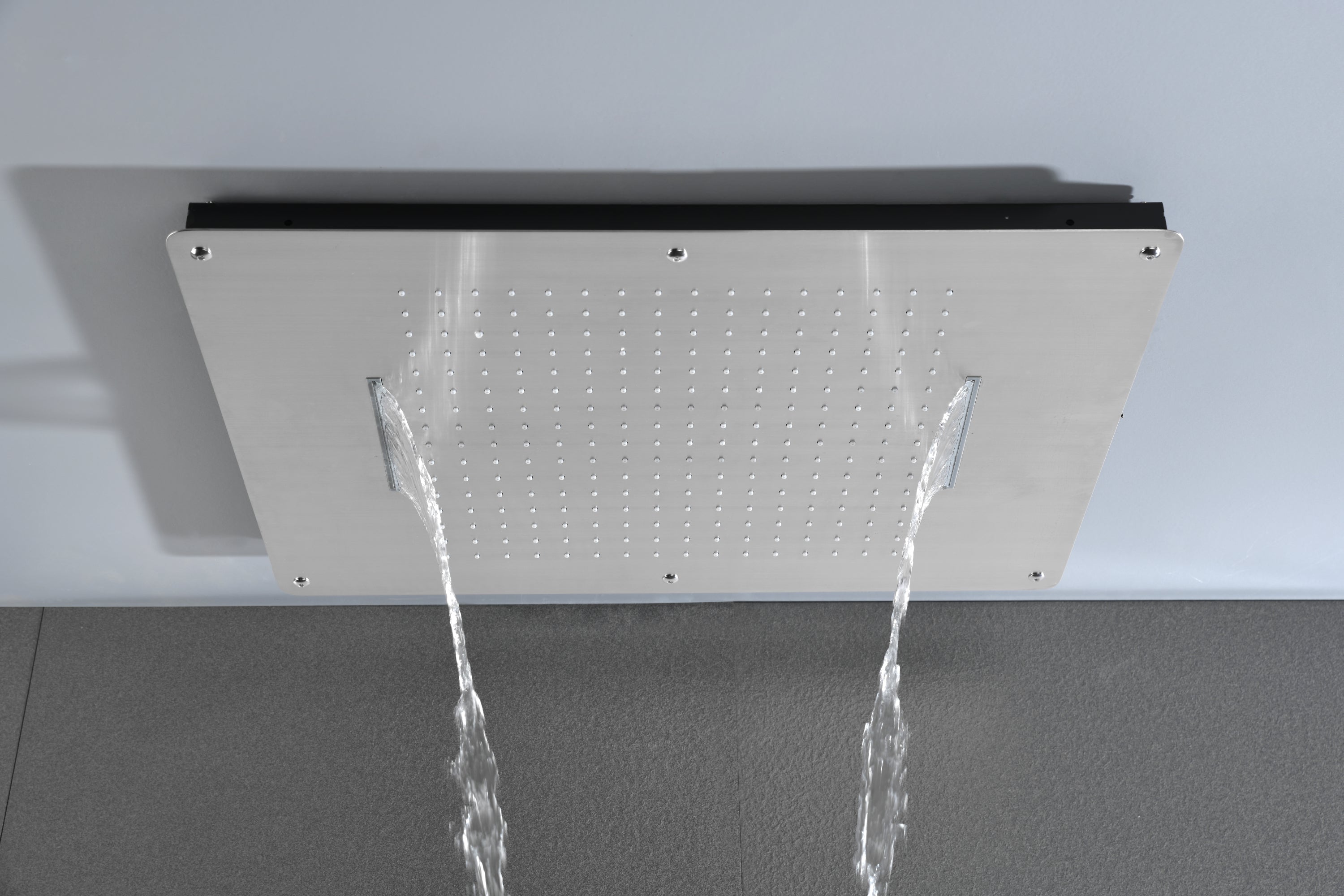 Inch shower head Multi Functions Showerheads Square Ceiling Mounted Bathroom, Waterfall Rainfall shower head High Pressure Bath Shower