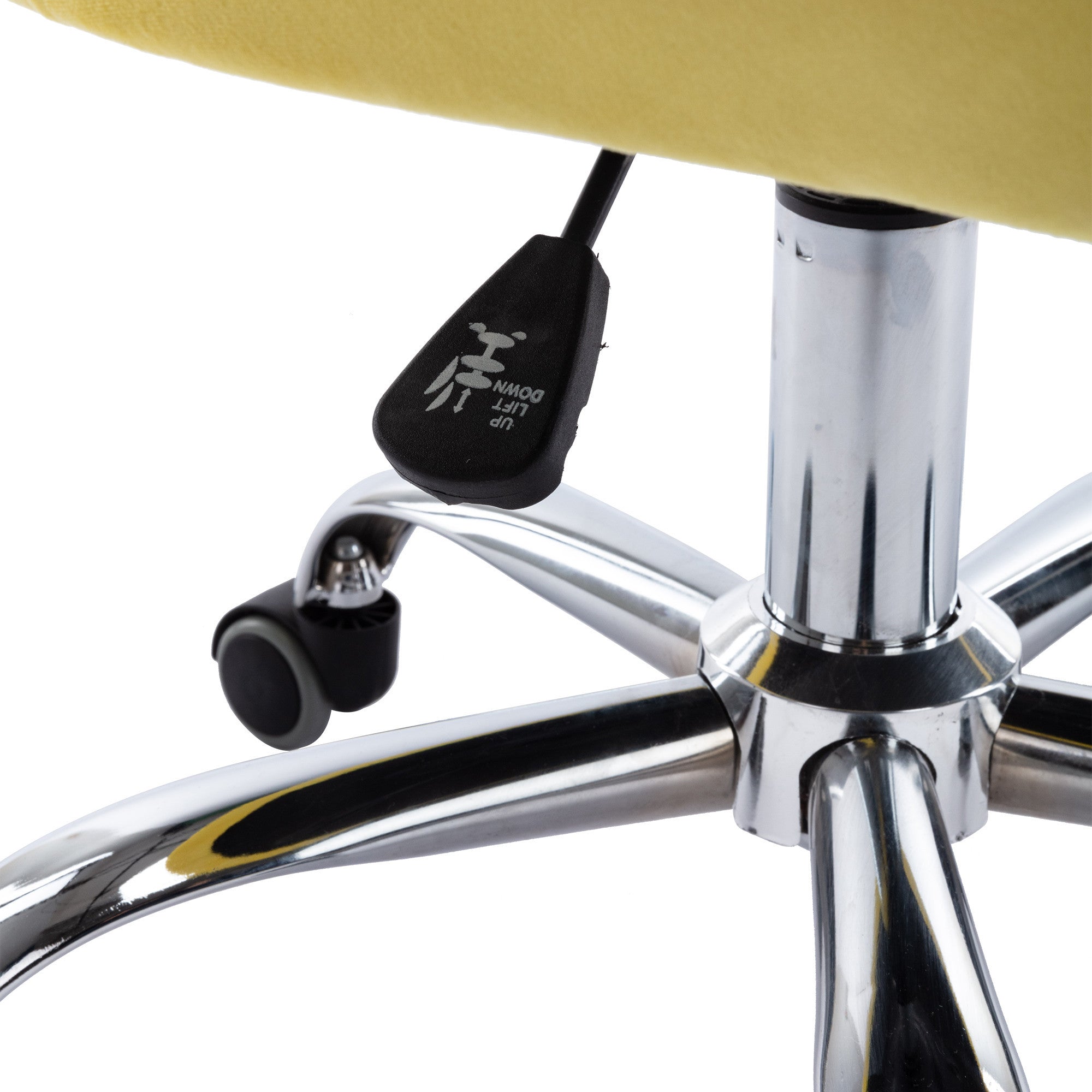 COOLMORE Velvet Home Office Desk Chair, Modern Cute Computer Chair, Wheels Swivel Height Adjustable Swivel Task Chair for Home Office (Yellow Velvet)