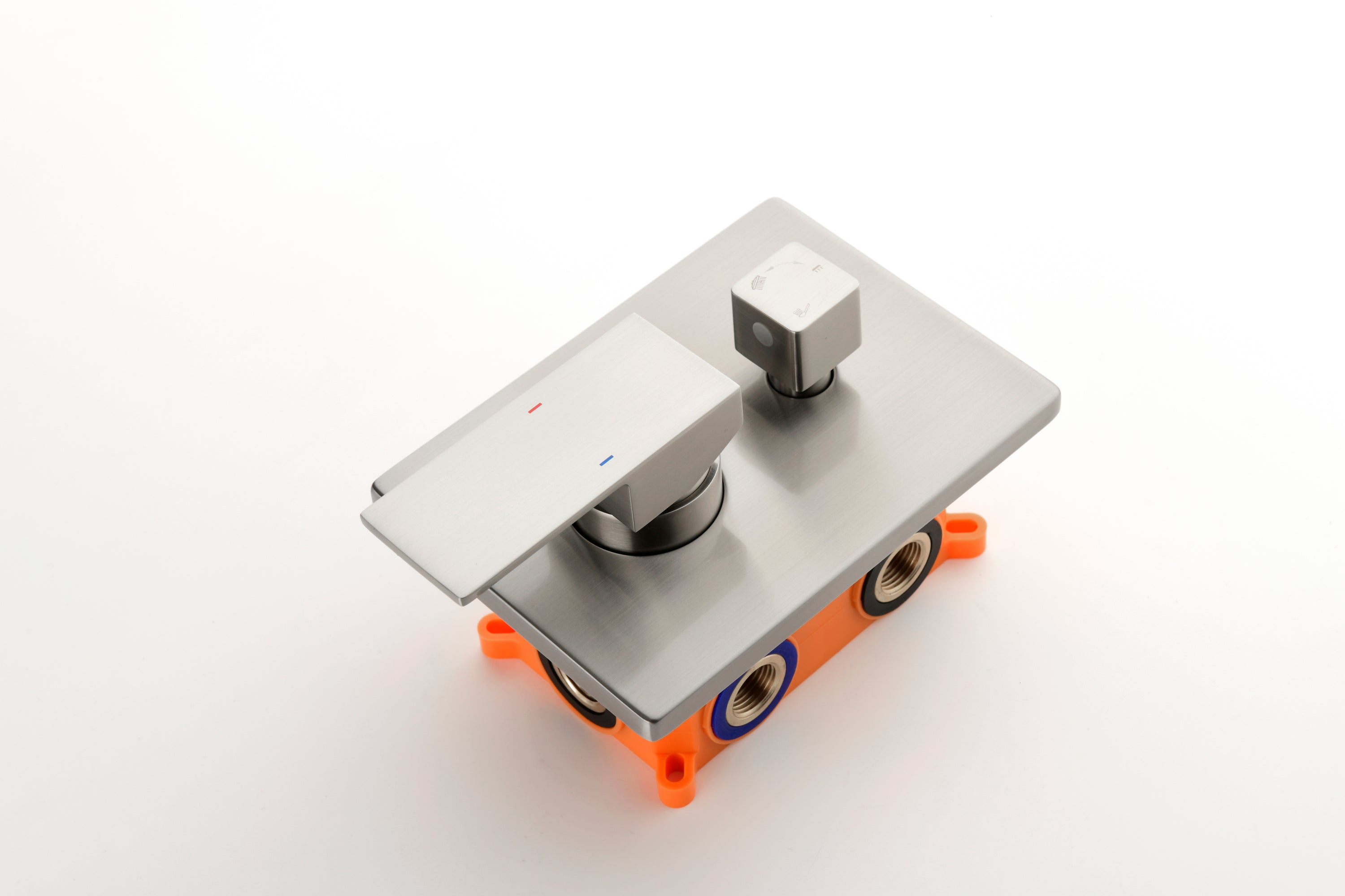 3 Way Outlet Function Solid Brass Shower Diverter Valve Mixer Rough-In Shower Handle Valve Kit Replacement