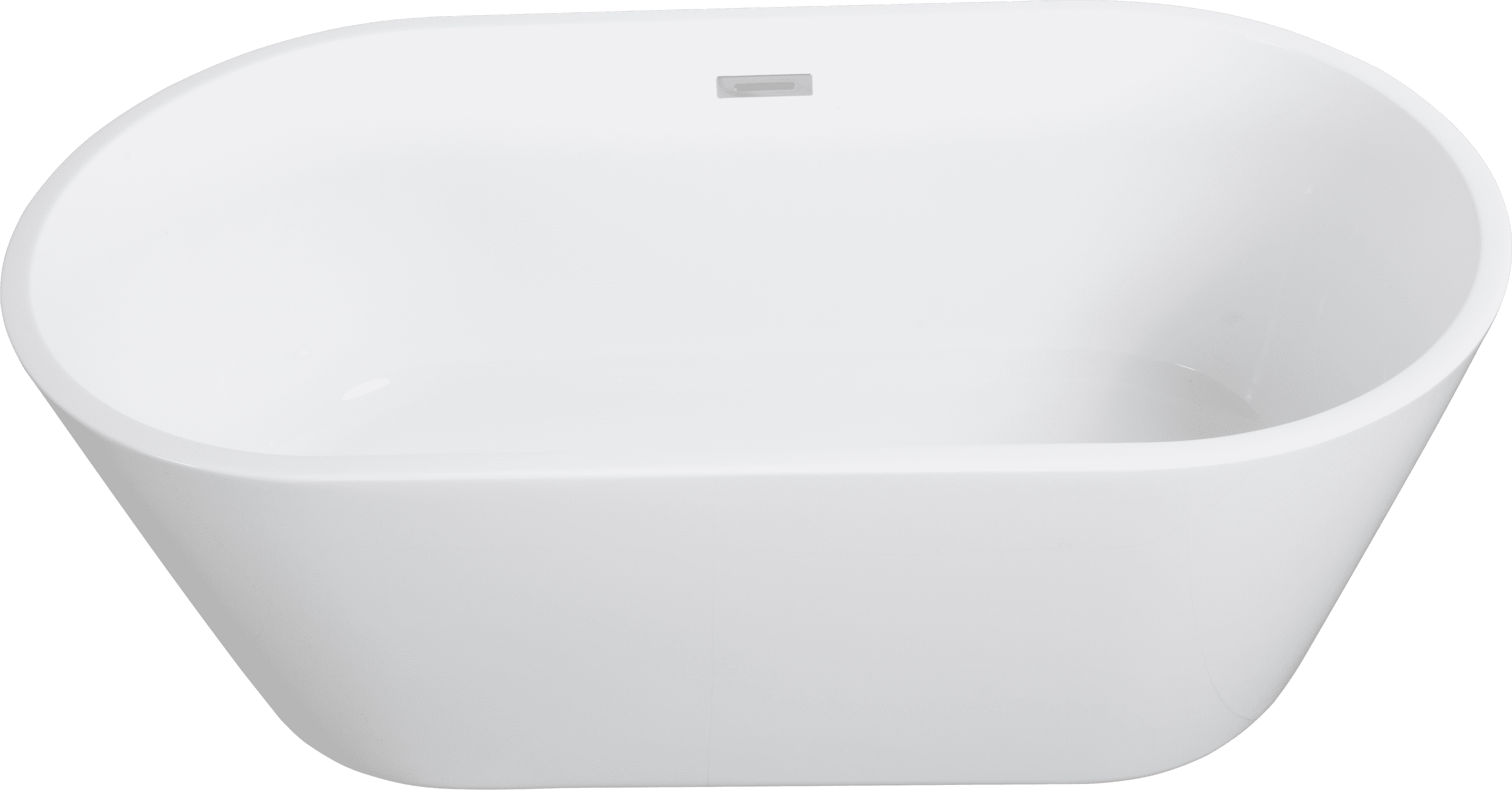 63" Acrylic Freestanding Soaking Bathtub with Chrome Overflow and Drain, cUPC Certified 63" L x 31.1" W, Glossy White 22A02-63