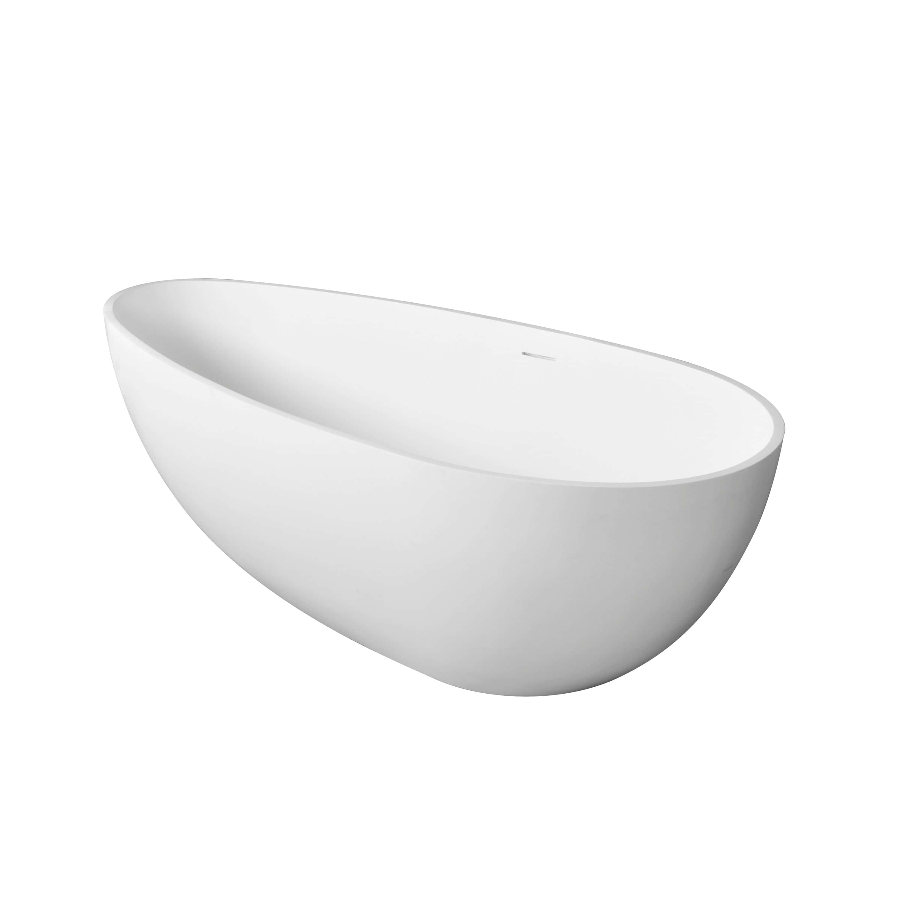66.9" freestanding solid surface soaking bathtub for bathroom