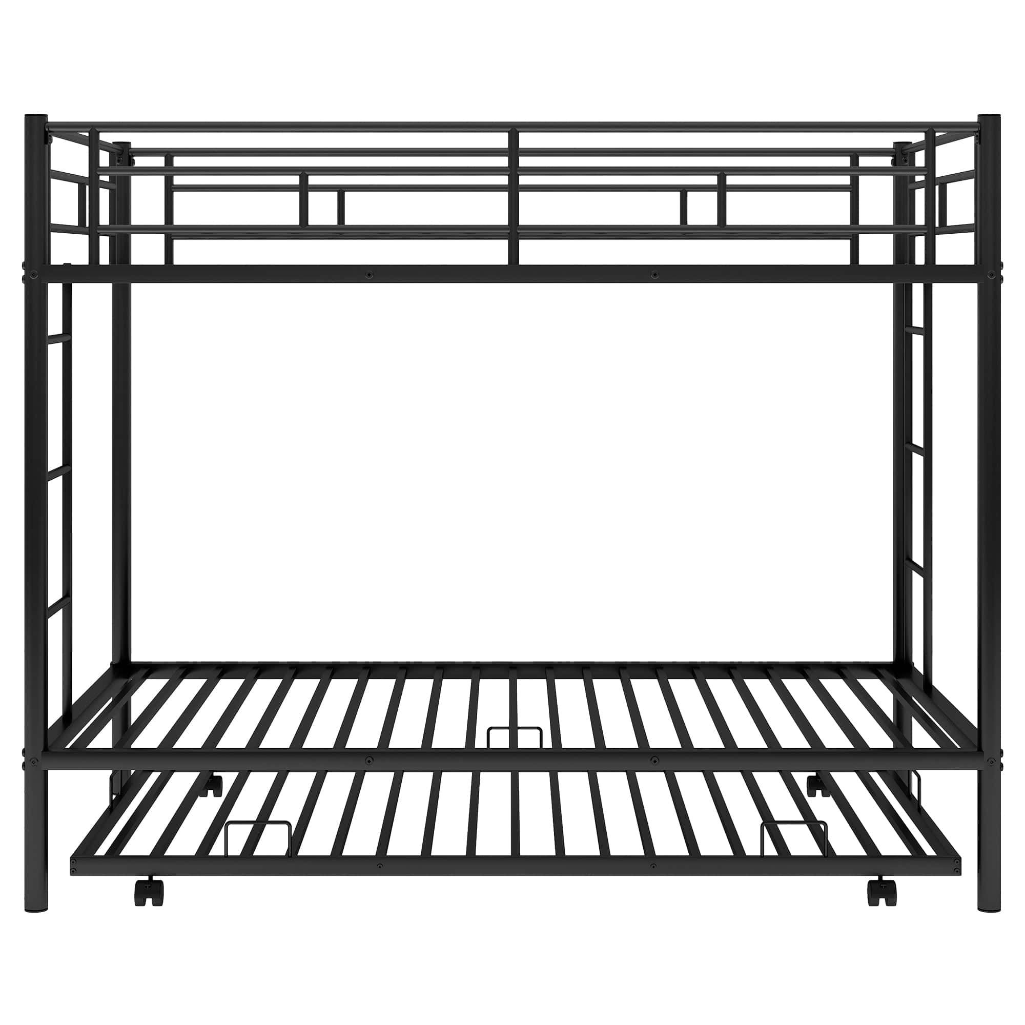 Twin over Twin Bunk Bed with Trundle, Black(OLD SKU:MF192387AAB)