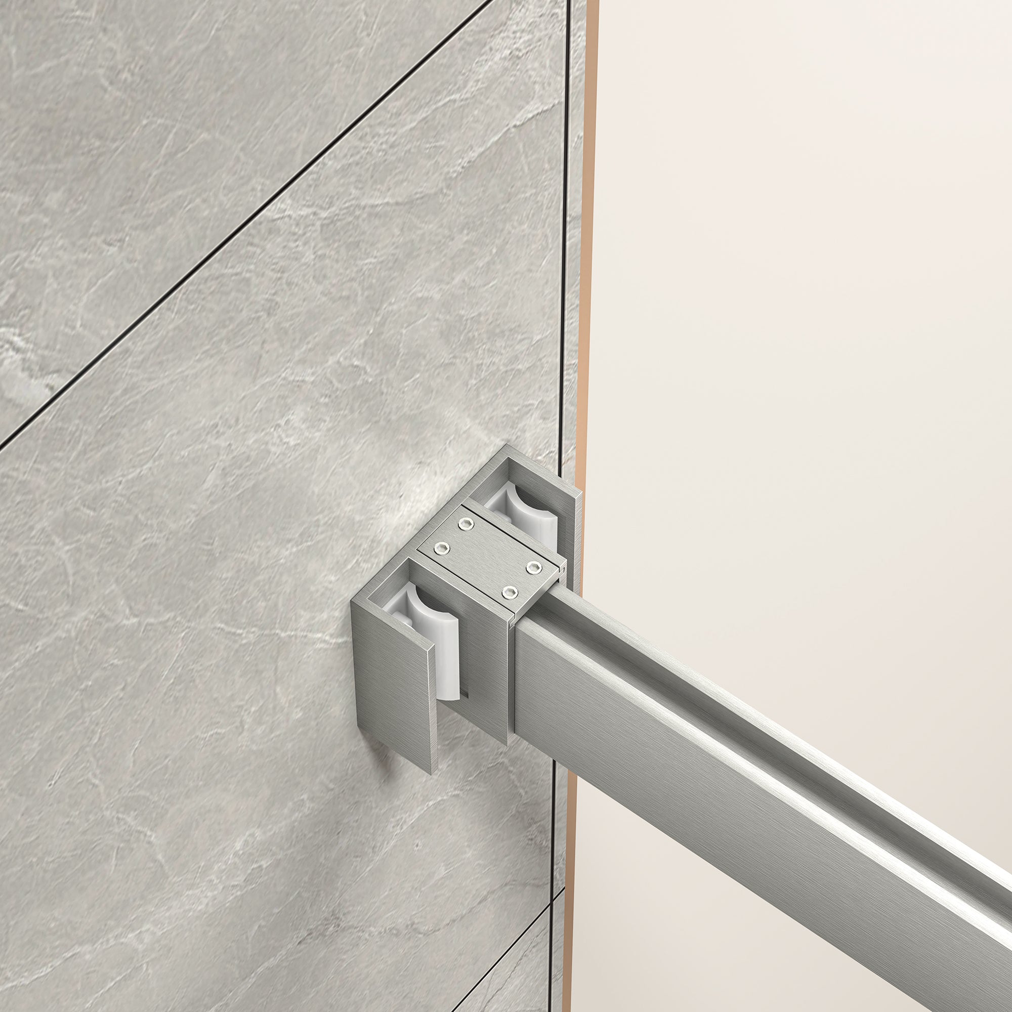 55-60 x 60 in Premium Bypass Sliding Tub Door - 55-60 x 60 in / Brushed Nickel / 5/16 in Glass view 5
