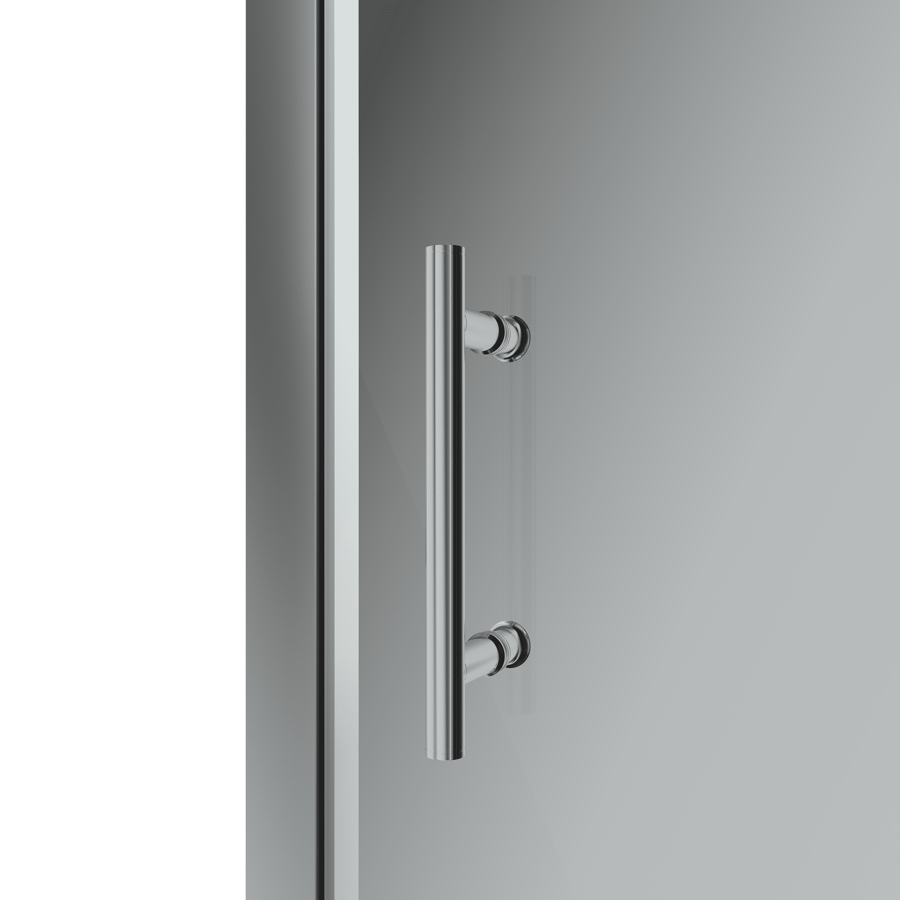 Frameless Glass Shower Screen 35"W x 72"H with 1/4"(6mm) Clear Tempered Glass, Chrome,Shower door
