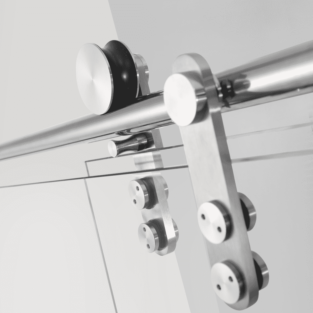 Frameless Shower Door, Single Sliding Shower Door, 44-48"W x 76"H  5/16" (8mm) Clear Tempered Glass Shower Door with Explosion-Proof Film, Stainless Steel Hardware, Chrome Finish, 24D210-48C