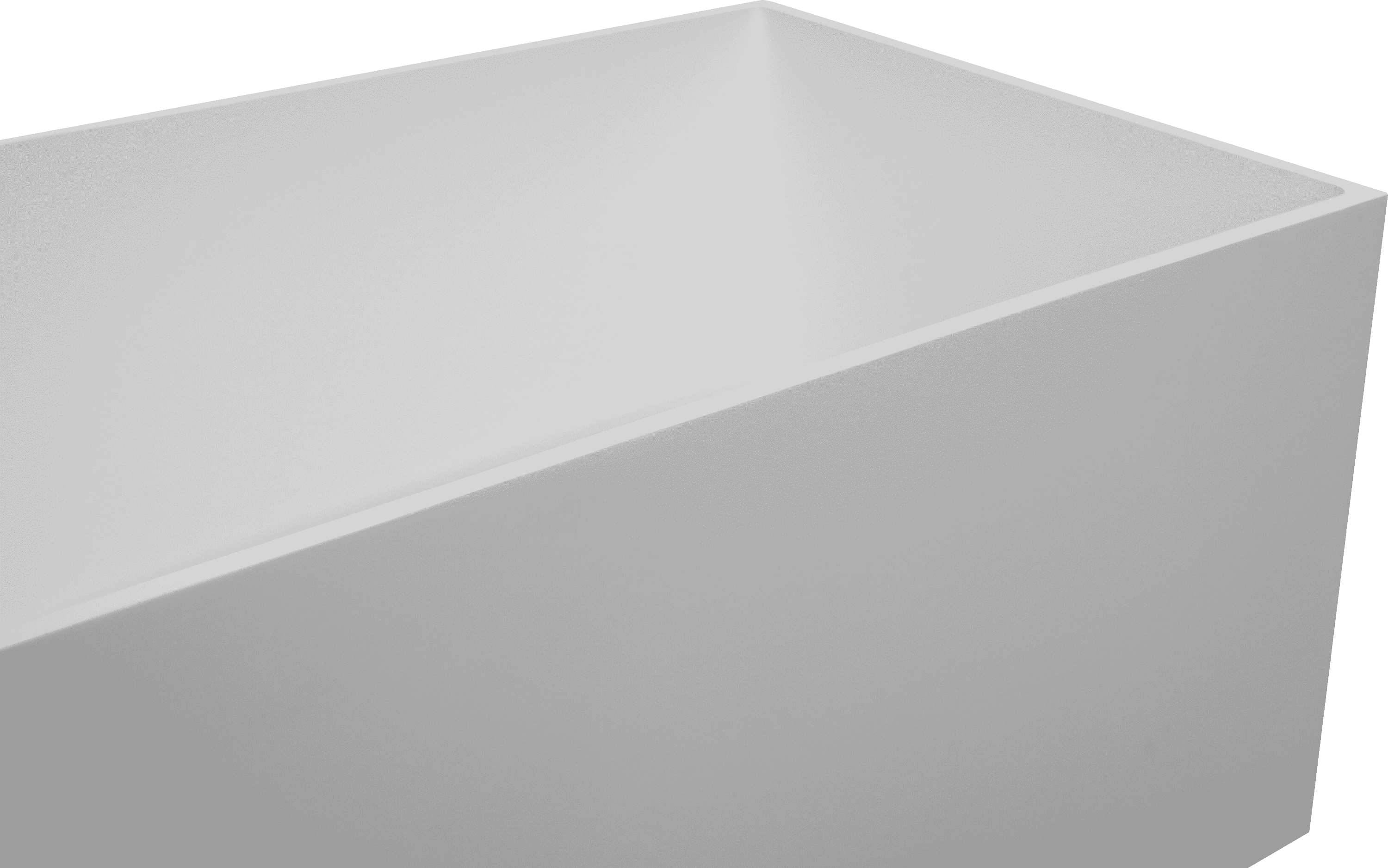 67" Freestanding Solid Surface Bathtub, Stone Resin Freestanding Bath Tub with Overflow and Pop-up Drain, Matte White 24S01-67MW