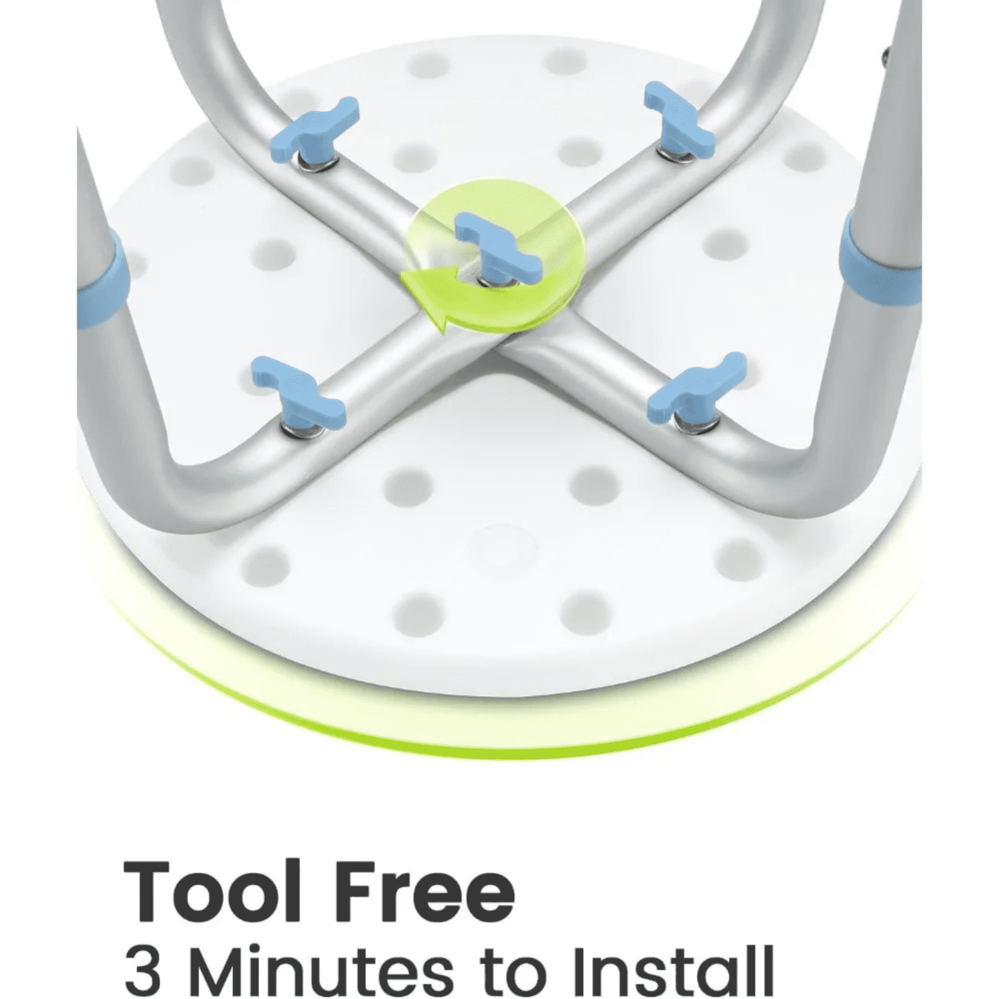 Efforest Adjustable Height Aluminum Shower Chair