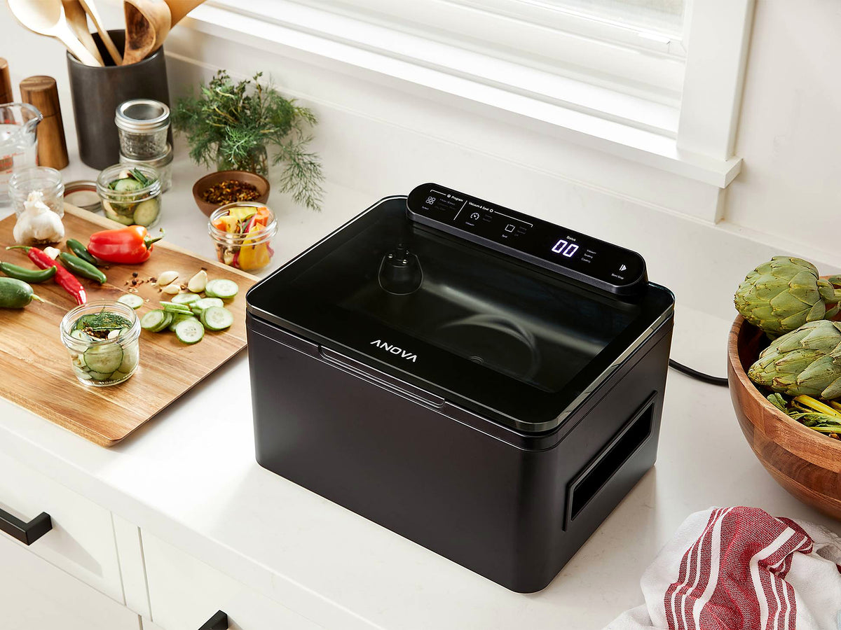 Anova chamber vacuum sealer on a kitchen counter