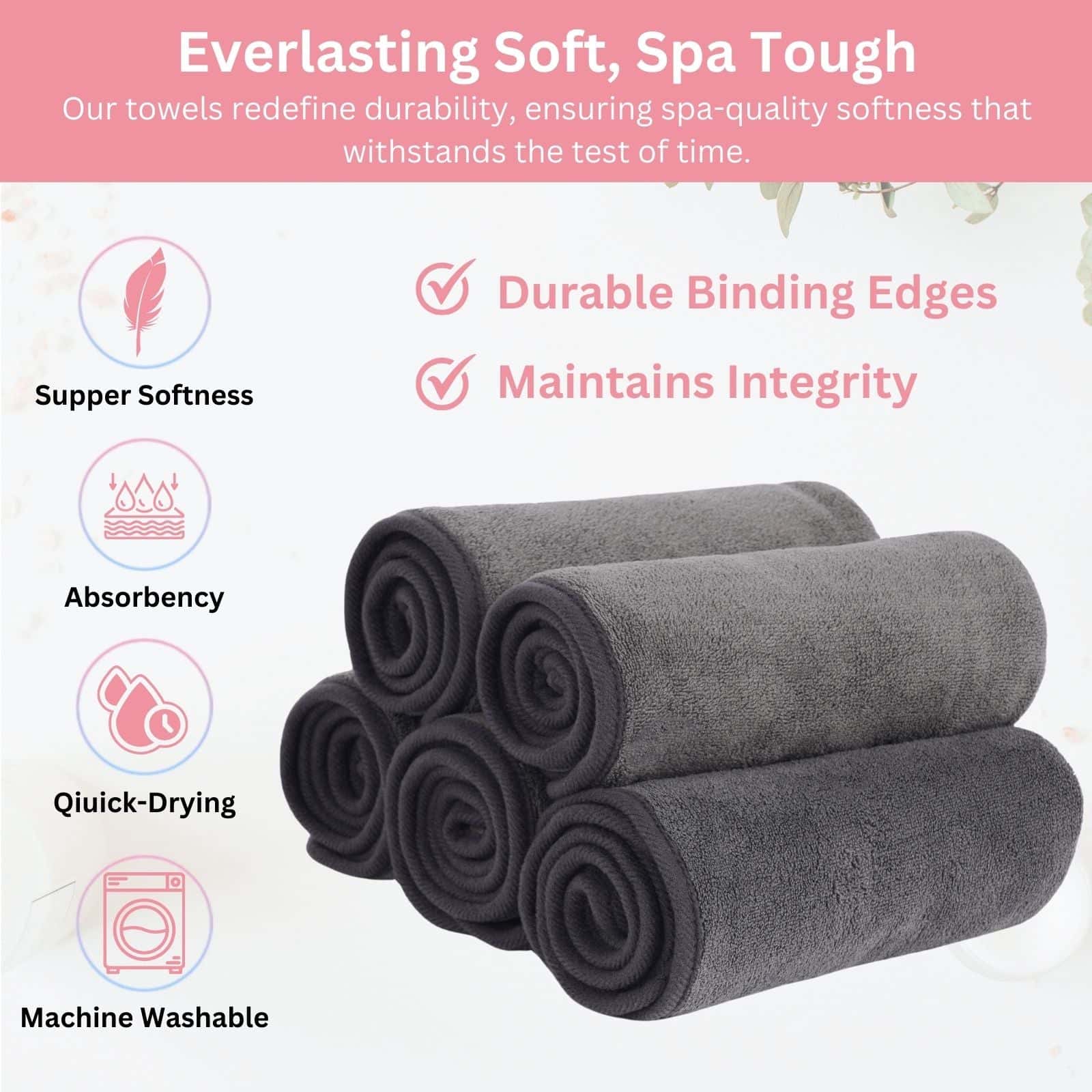 Efforest Facial Towels for Estheticians Soft, spa Towels for FacialMassage Towels spa, Facial Towels for face, Professional Esthetician Equipment, Microfiber Facial Towels