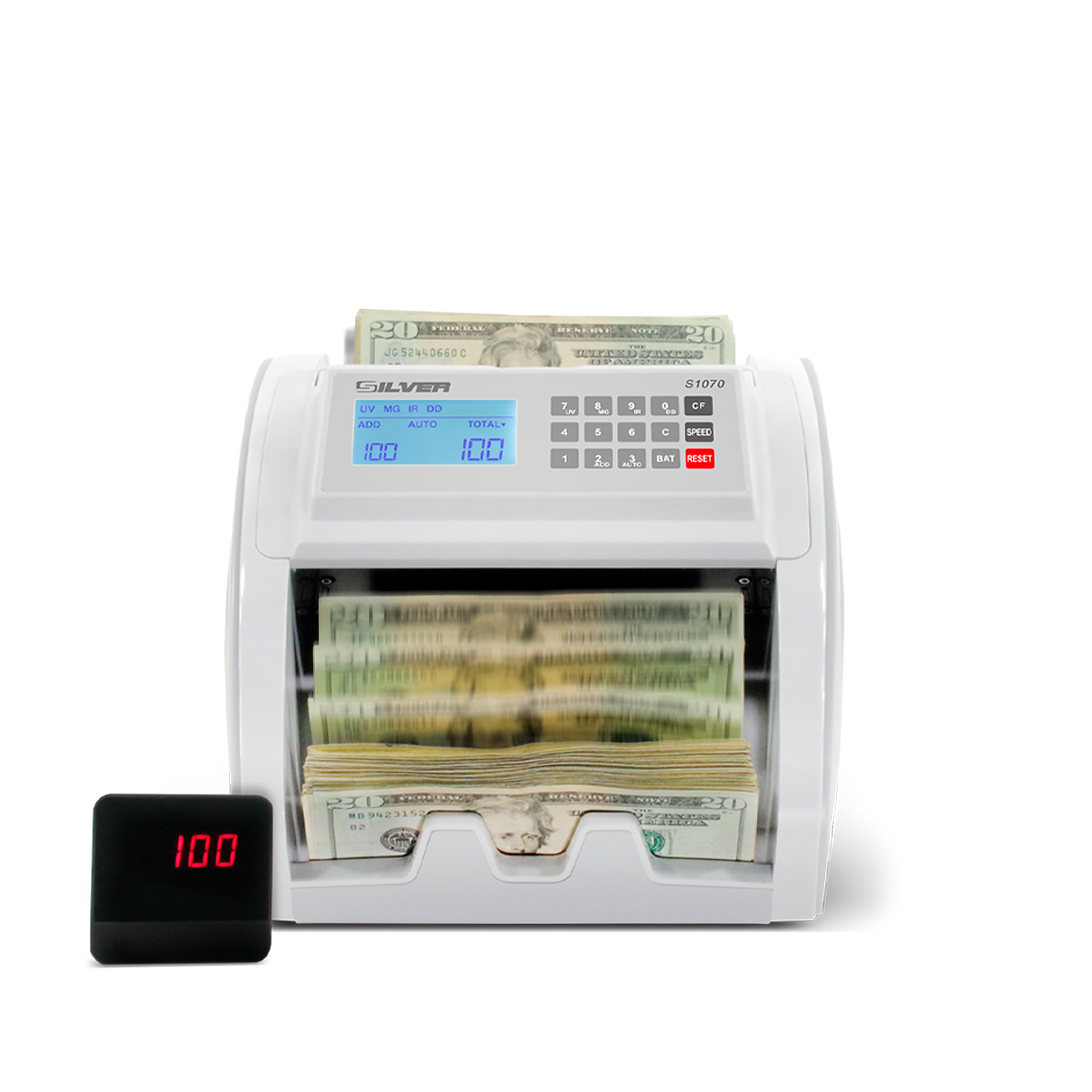 AccuBANKER S1070 portable bill counter front view