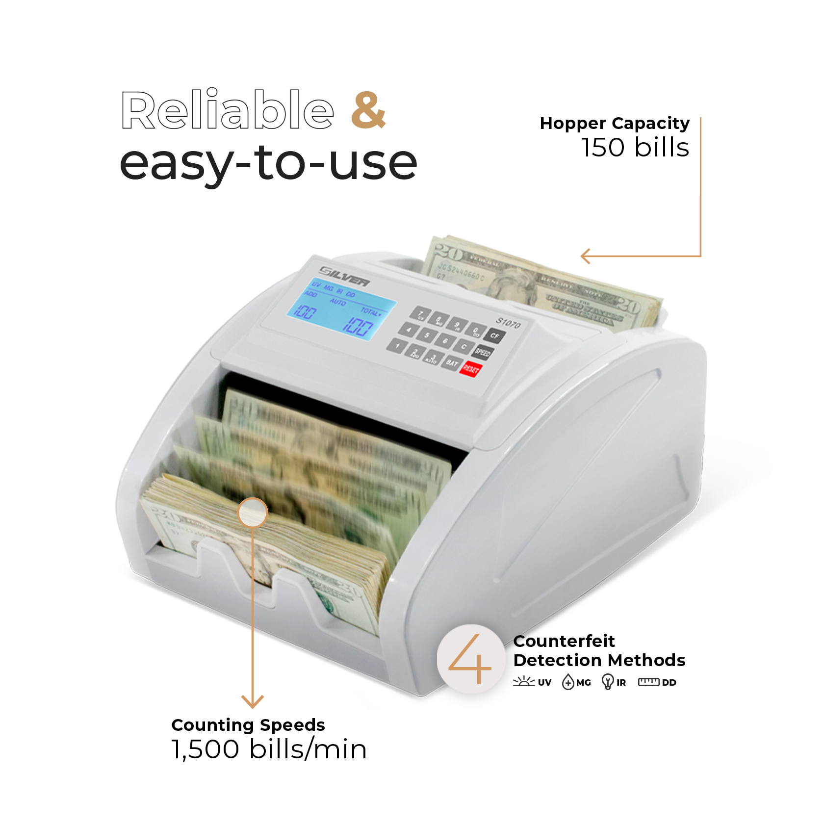AccuBANKER S1070 bill counter specifications