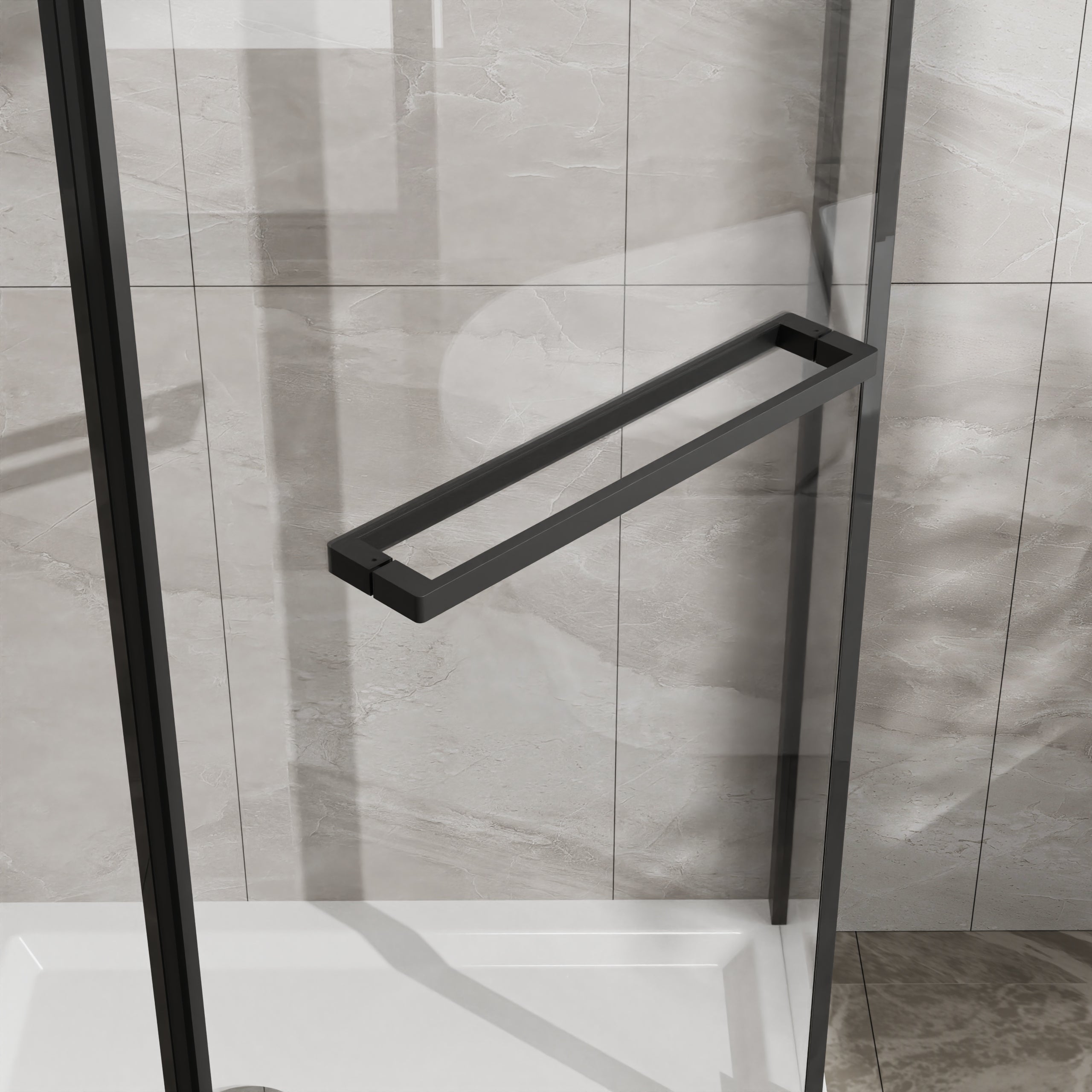 36 x 36 x 72 in Neo-Angle Shower Enclosure - 36 x 36 x 72 in / Matte Black view 4