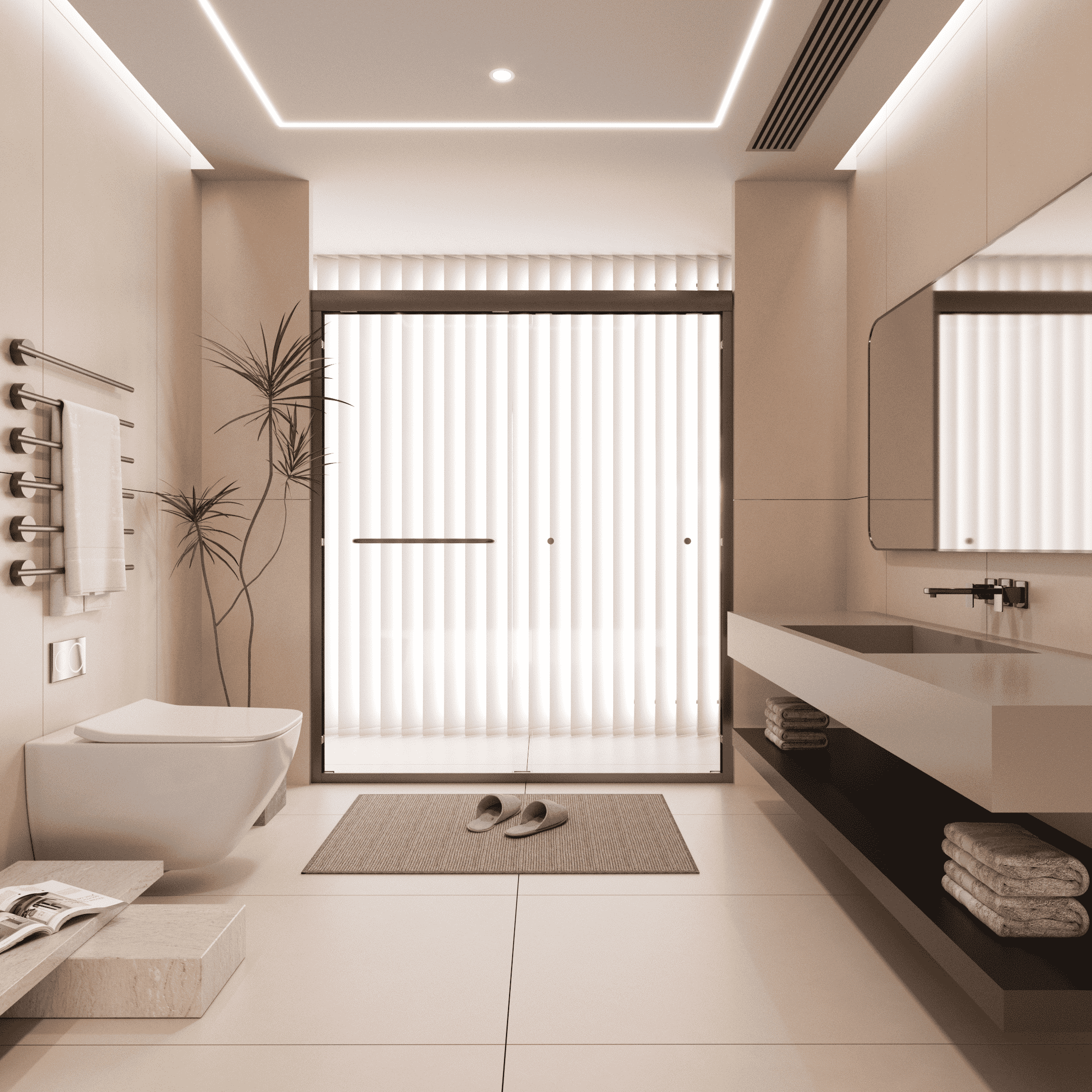 56"-60"W x 70" H  Semi-Frameless Double Sliding Shower Door, Bypass Shower Door, 1/4" (6mm) Thick SGCC Tempered Glass Door,  Matte Black