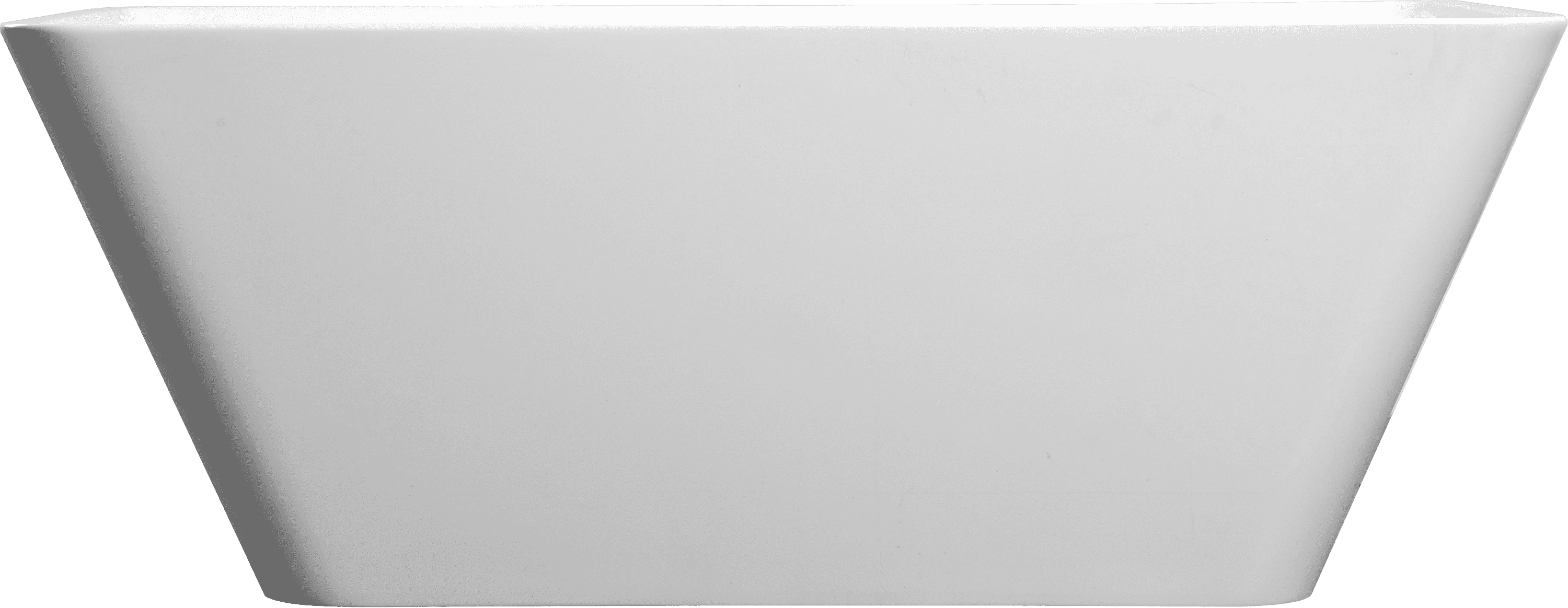 59"L x 30"W x 23"H Acrylic Rectangular Freestanding Bathtub, Contemporary Soaking White Tub with Brushed Nickel Overflow and Pop-up Drain, cUPC Certified, Glossy White 23A01-60