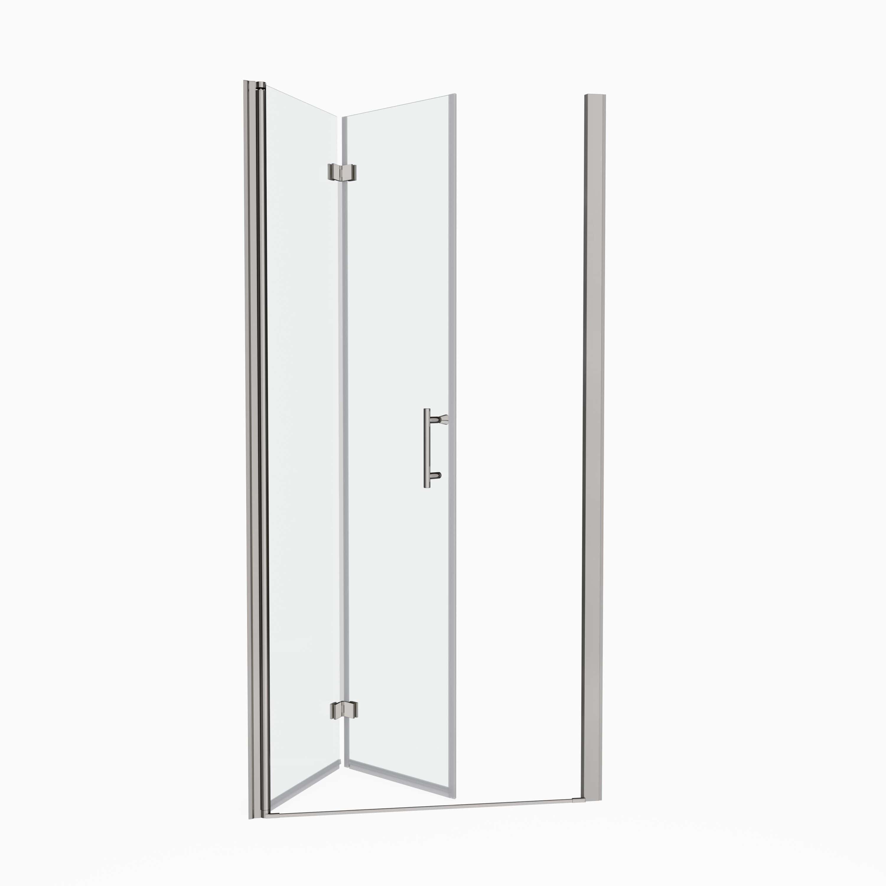 (32"W x 72"H)1 3/8", (34"W x 72"H)1 3/8", (36"W x 72"H)1 3/8" Universal pivot shower door, with 1/4" tempered glass
