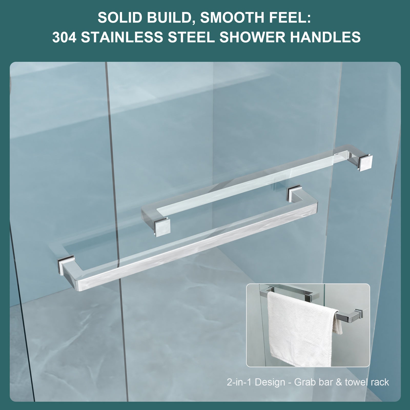 48 in sliding shower enclosure glass detail